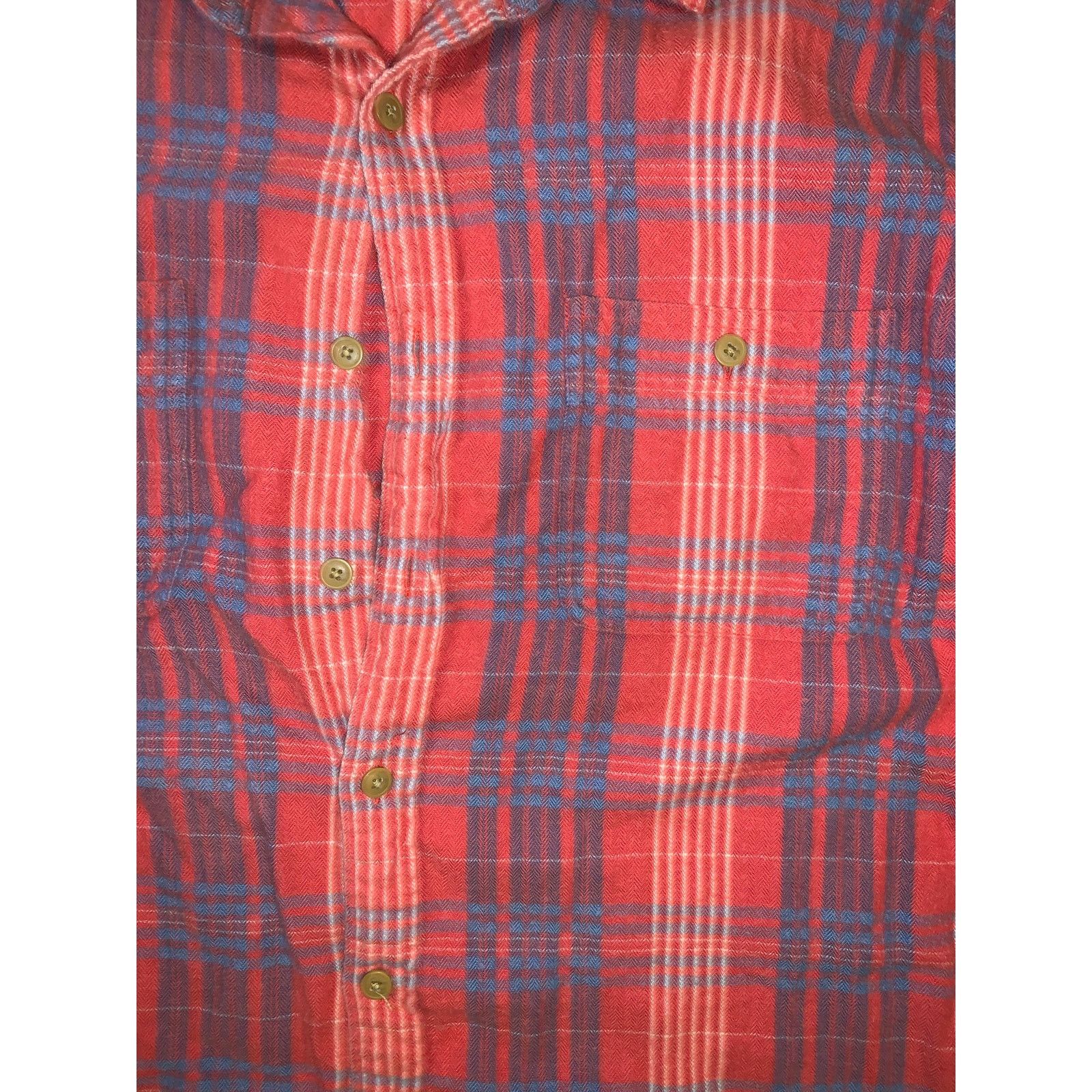 J.Crew J.Crew Red Blue Plaid Flannel Shirt XL Slim Fit Cotton Size US XL / EU 56 / 4 - 4 Thumbnail
