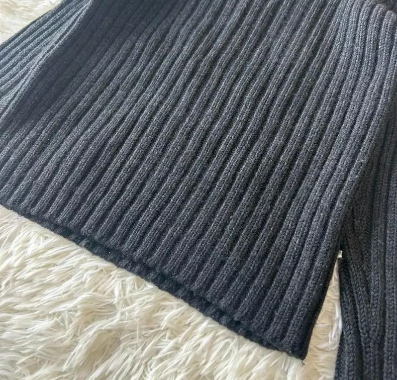 Yohji Yamamoto Yohji Yamamoto High Neck Cable Rib Cable Knit Bell Sleeve S Size US L / EU 52-54 / 3 - 7 Thumbnail