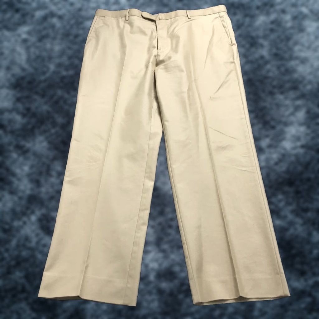 Peter Millar Peter Millar Pants Mens 40 Khaki Flat Front Dress Chino Tencel Classic Fit Size US 40 / EU 56 - 1 Thumbnail