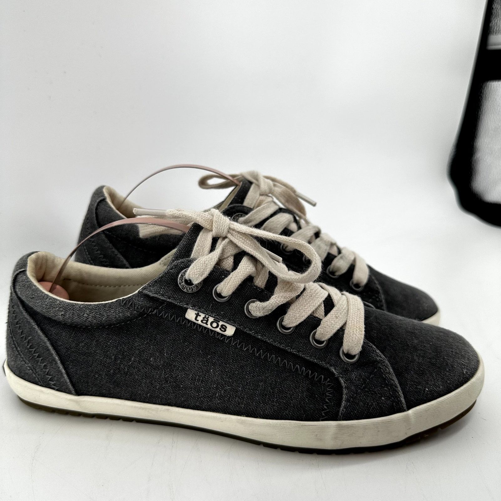 Taos Taos Star Sneakers Shoes Canvas Lace Up Low Top Charcoal 7.5 Size US 7.5 / IT 37.5 - 3 Thumbnail