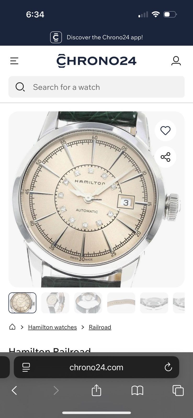Hamilton Hamilton American Classic Railroad Lady Auto Watch Size ONE SIZE - 5 Thumbnail