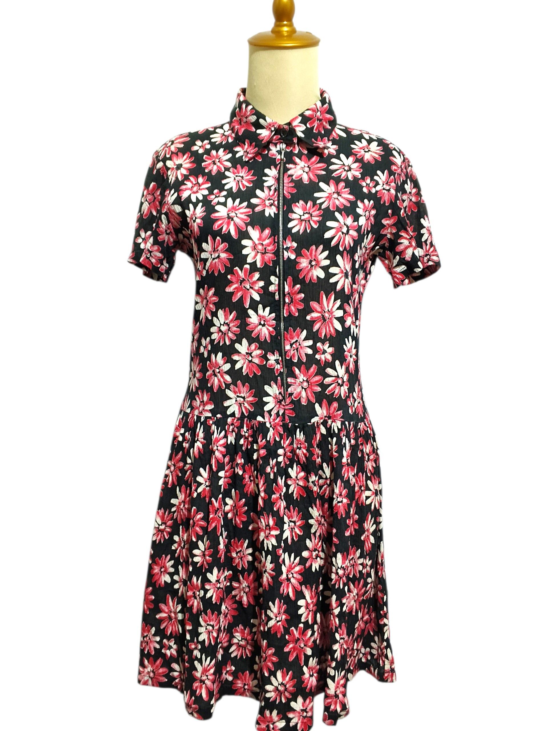 agnes b. Vintage Agnes b Lolita Floral Daisy Zip Dress Size S / US 4 / IT 40 - 1 Thumbnail