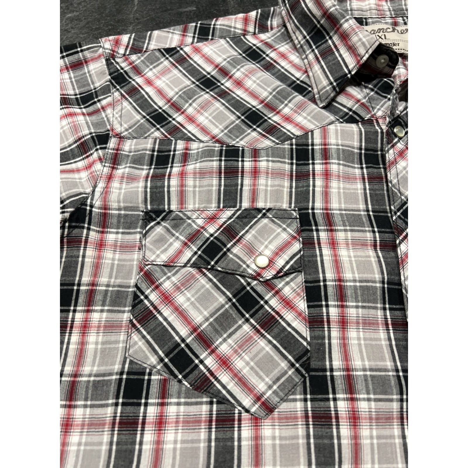 Levi's Levi's Western Shirt Men's XL Short Sleeve Plaid Pearl Snap Casual Button-Up Multicolor Size US XL / EU 56 / 4 - 4 Thumbnail