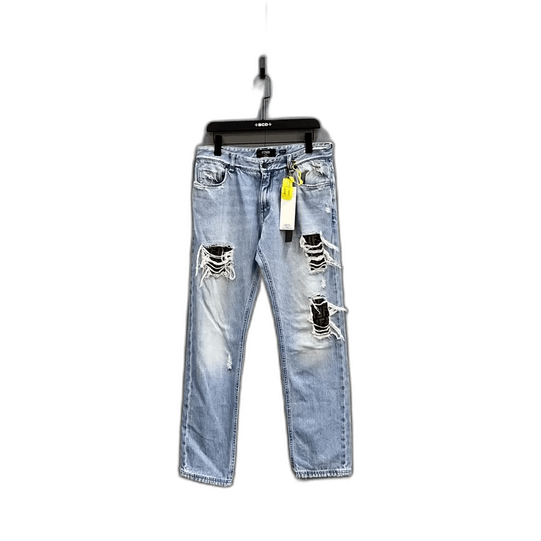 Fendi Fendi Blue Distressed Denim Pants Size 33 Size US 33 - 1 Thumbnail