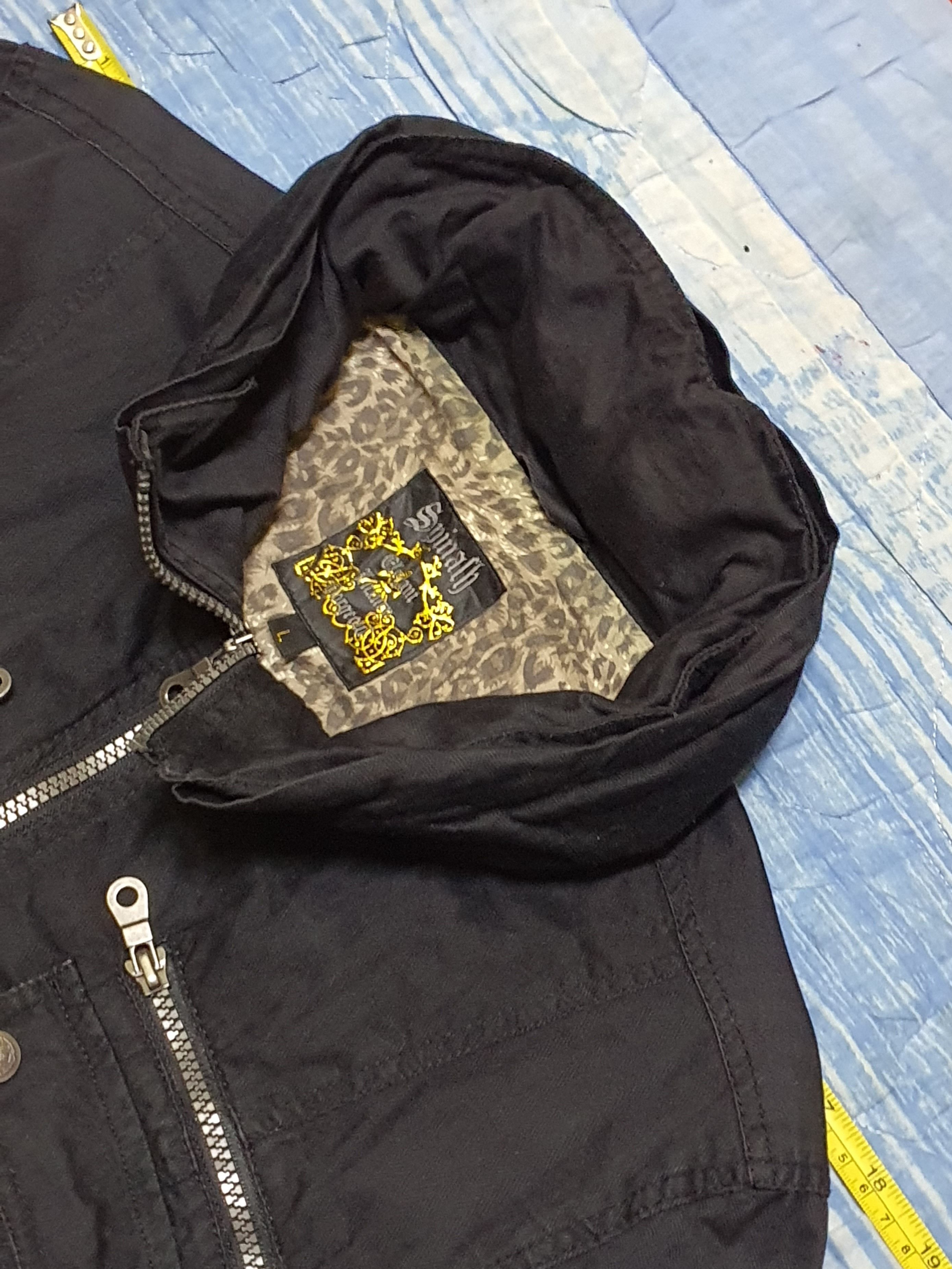 Japanese Brand Spinalh Embroidery Military Bomber Hooded Jacket (Black) Size US L / EU 52-54 / 3 - 12 Thumbnail