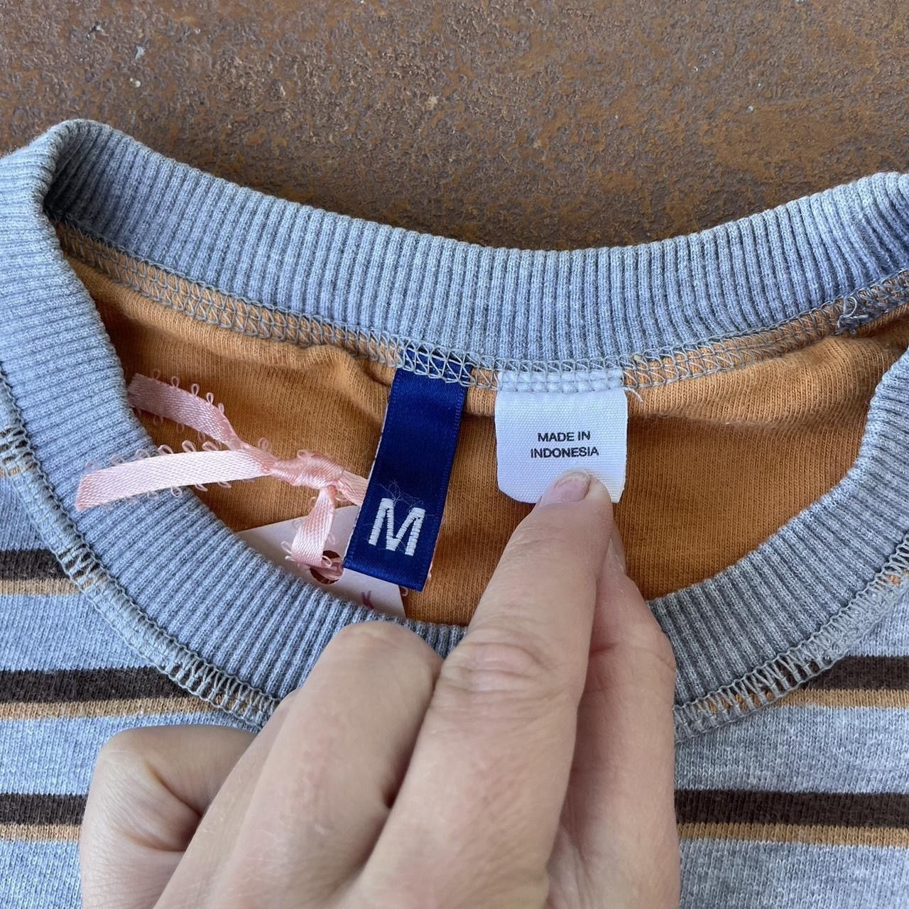 H&M × Zara H&M men’s striped gray crewneck sweatshirt size medium Size US M / EU 48-50 / 2 - 4 Thumbnail