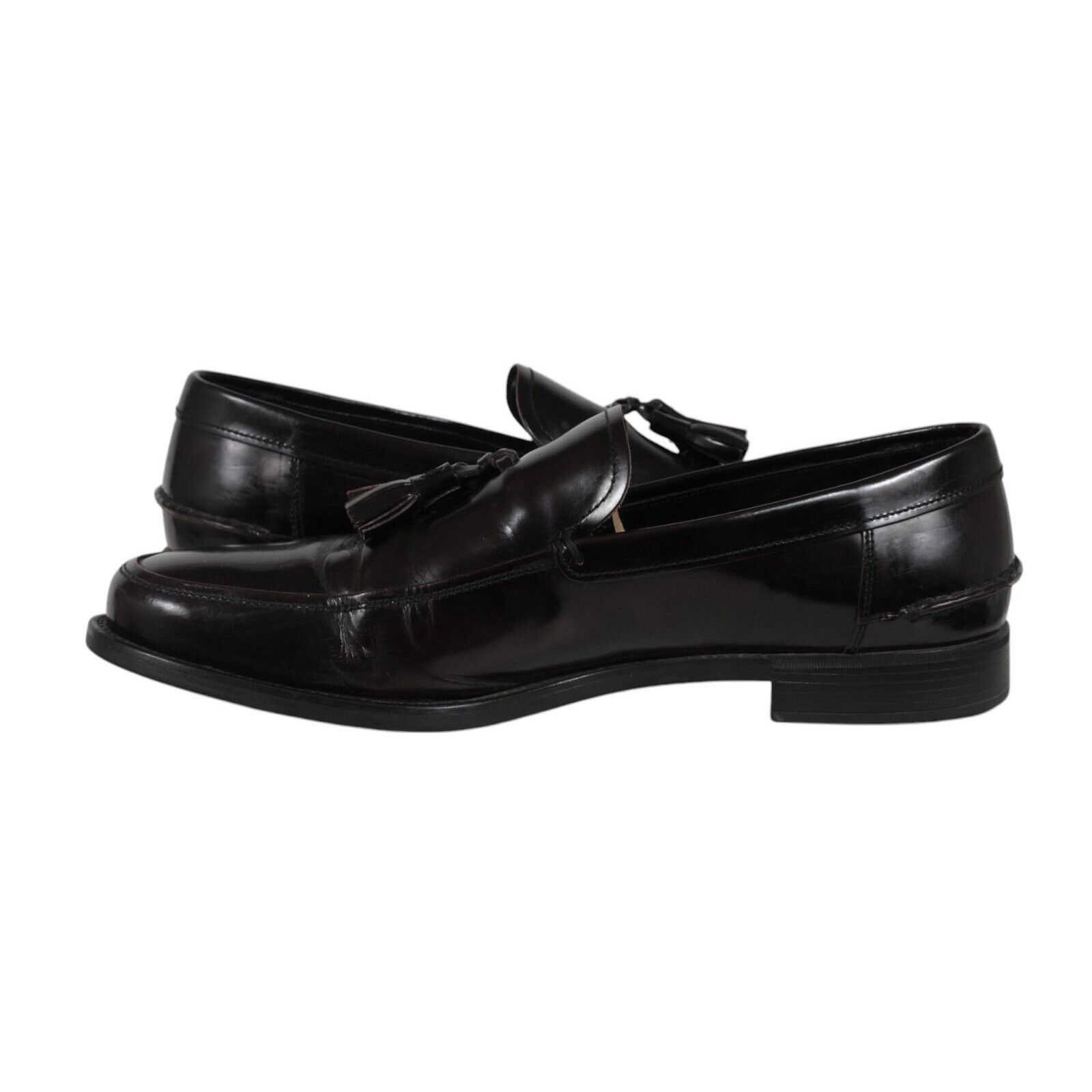 Prada Tassel Loafers Burgundy Red Leather - 02491 Size US 9.5 / EU 42-43 - 10 Thumbnail