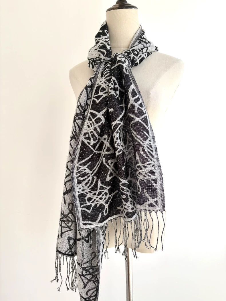 Vivienne Westwood Vivienne Westwood Earthstar scarf with black and white pol Size ONE SIZE - 4 Thumbnail
