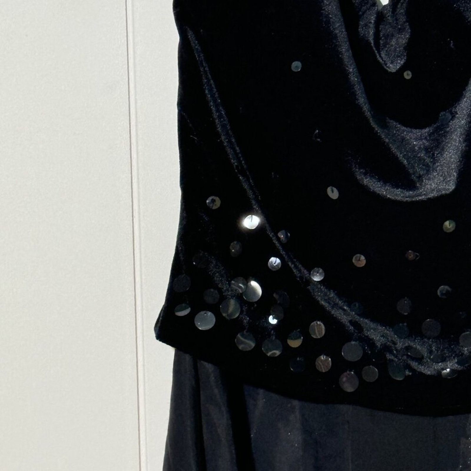 Other Scott McClintock Millennium 2000 Sequin Velvet Satin Gown 8 Size M / US 6-8 / IT 42-44 - 2 Thumbnail