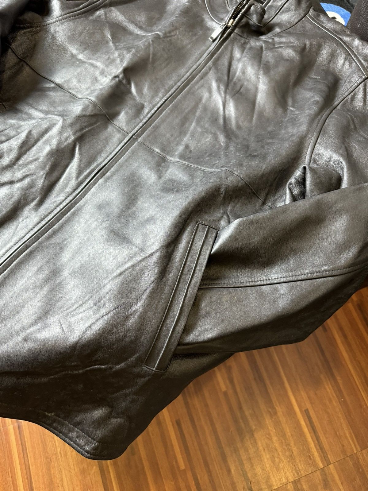 Balenciaga Balenciaga | Leather Jacket | Size US XL / EU 56 / 4 - 4 Thumbnail