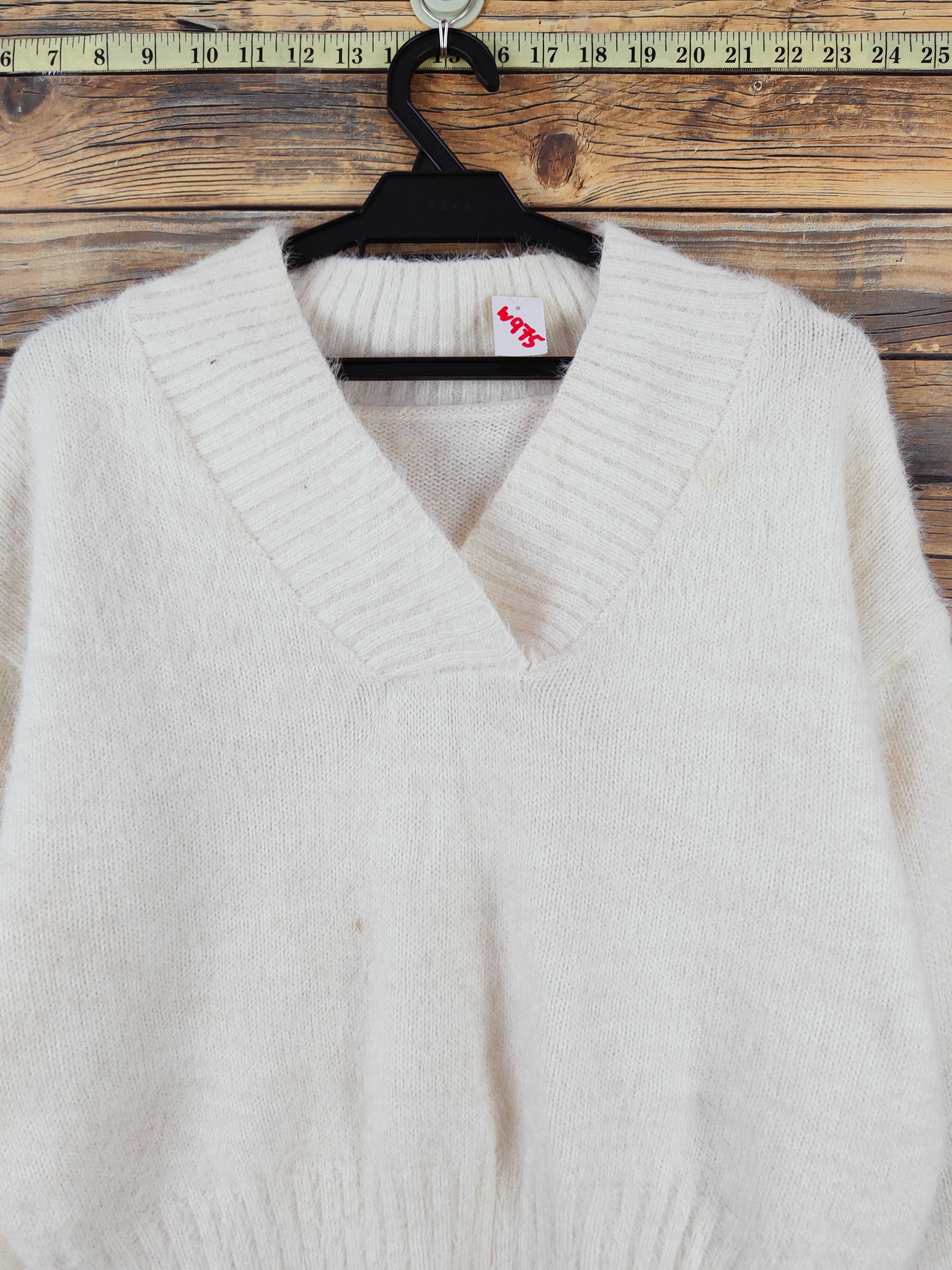 Homespun Knitwear Japanese Brand Ivory Shag Shaggy Fur Mohair Knitwear #W975 Size S / US 4 / IT 40 - 2 Thumbnail