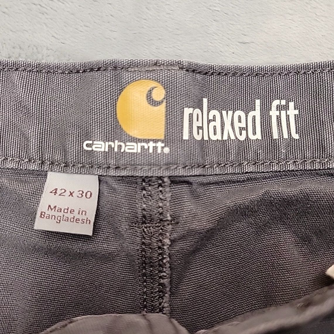 Carhartt VINTAGE Carhartt Pants Mens 42x30 Gray Canvas Relaxed Fit Cargo Work 102291 Size US 42 / EU 58 - 3 Thumbnail