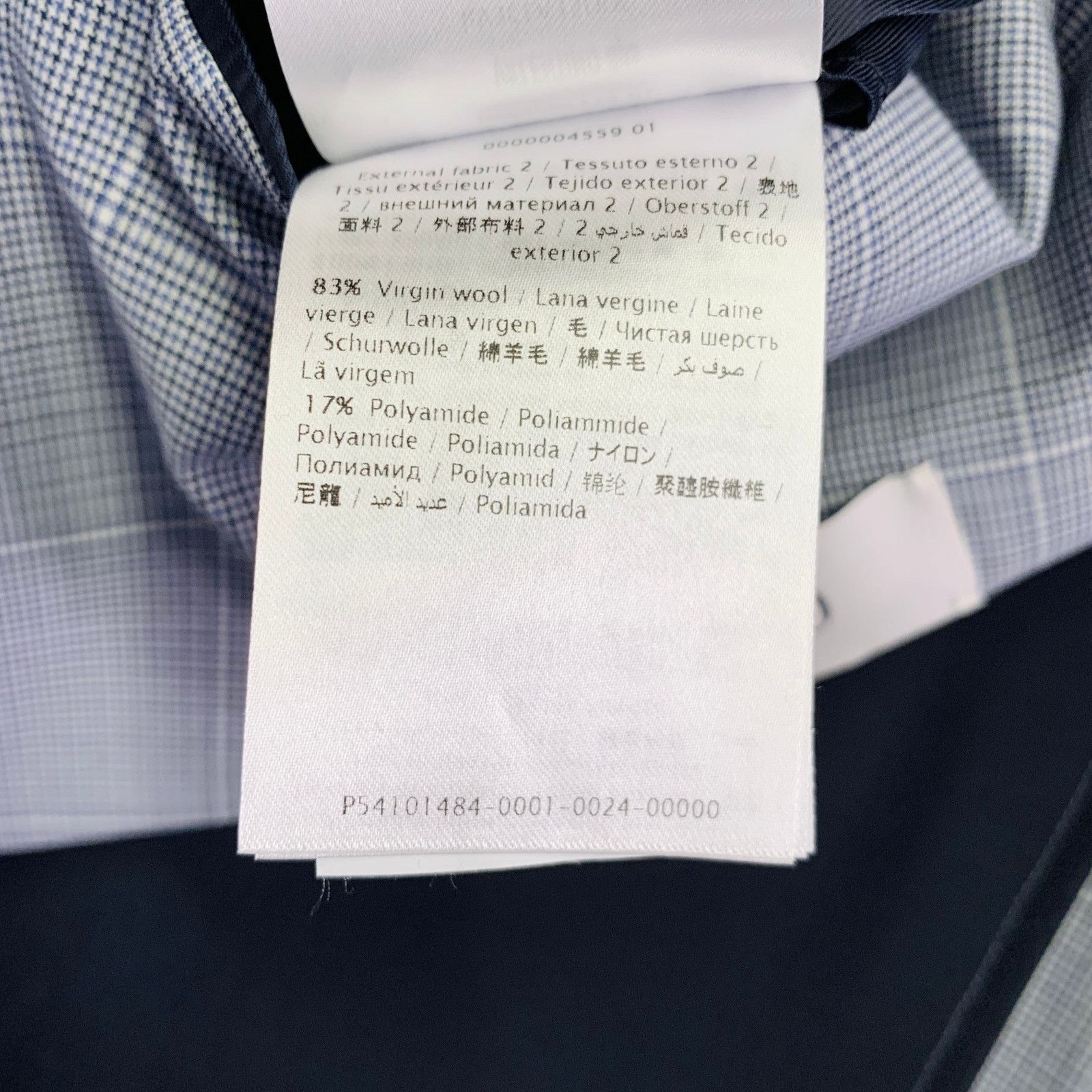 Valentino VALENTINO Size 38 Blue Grey Plaid Wool Notch Lapel Suit Size 38R - 13 Thumbnail