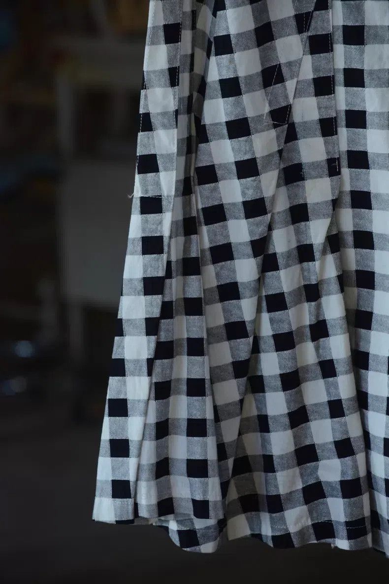 Comme des Garcons Comme Des Garcons size M Black and White Plaid Patchwork M Size 23" - 2 Thumbnail