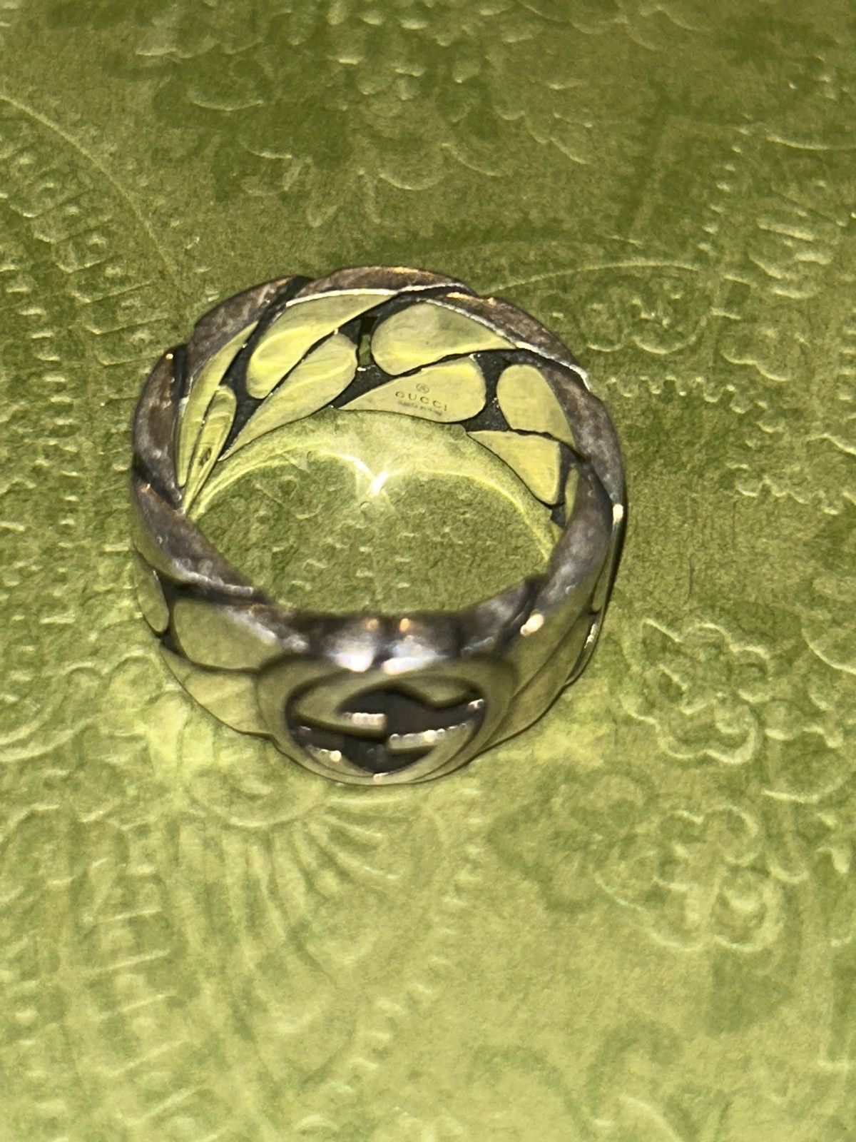Gucci Gucci Interlocking G Wide Ring Silver 925 Semi Shiny 661515 Size ONE SIZE - 7 Thumbnail