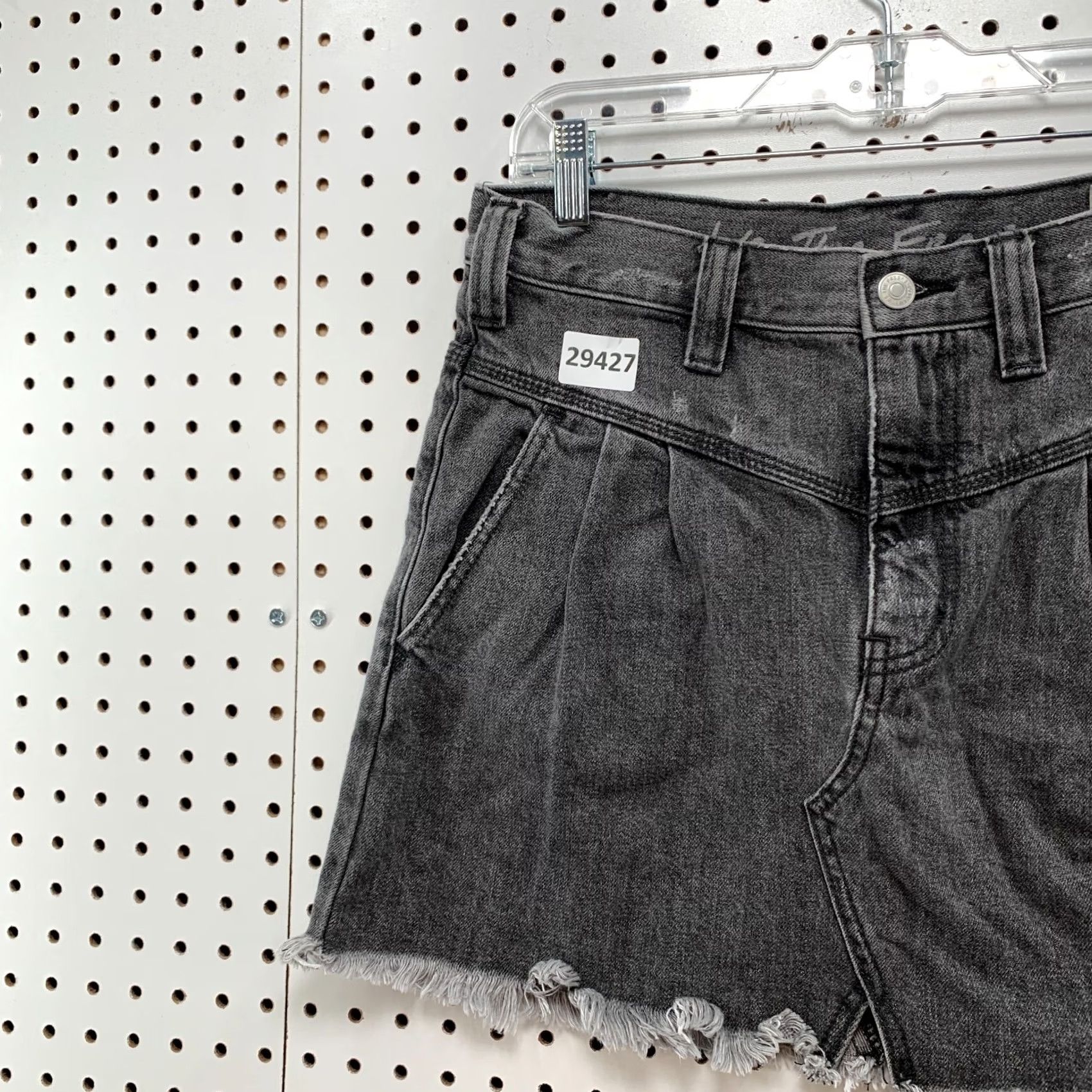 Free People Free People Denim Mini Skirt Womens Size 27 Gray Sidecar Pleat Size 27" / US 4 / IT 40 - 3 Thumbnail