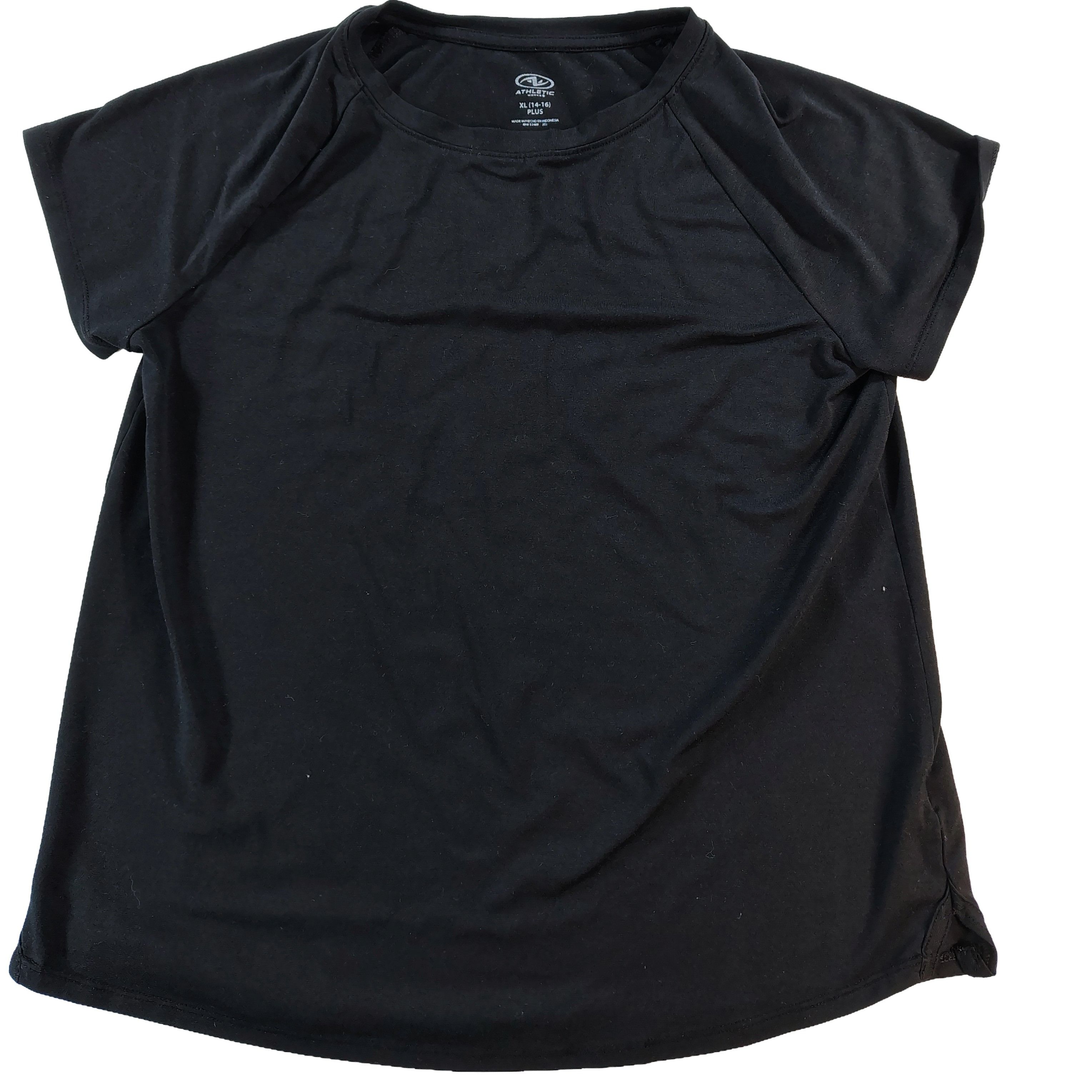 Athletic Works Women's Black XL Plus Short Sleeve Athletic Works Shirt Size XL / US 12-14 / IT 48-50 - 1 Thumbnail