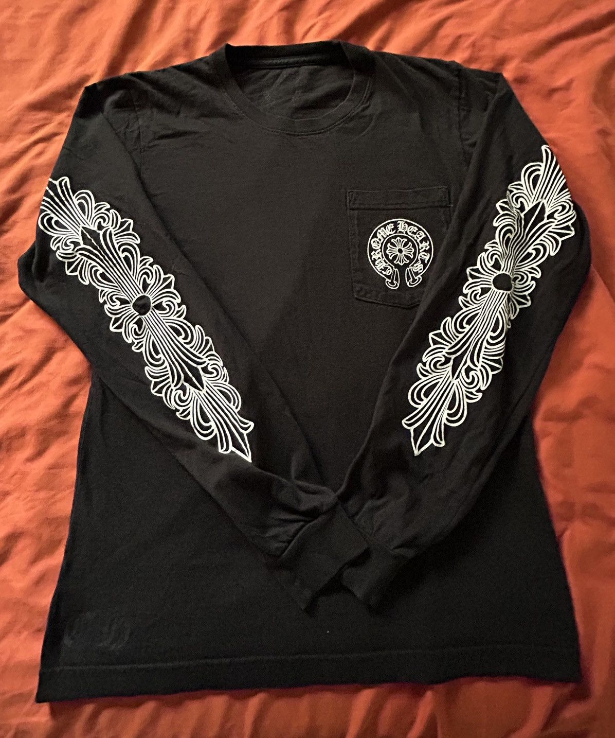 Image of Chrome Hearts Hong Kong Longsleeve in Black, Men's (Size Small)