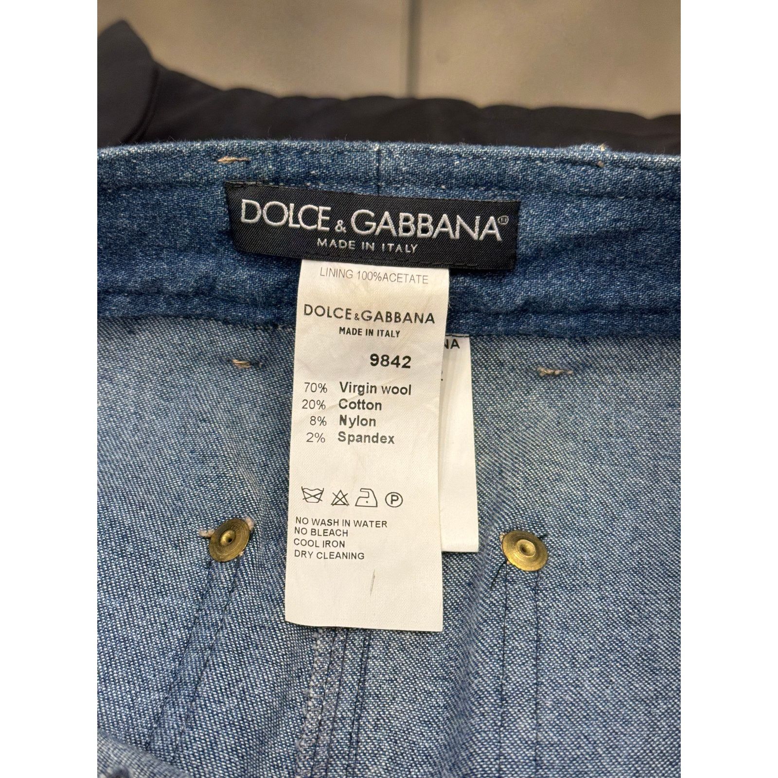 Dolce & Gabbana S/S2001 Dolce & Gabbana western hybrid wool/denim pants Size 26" / US 2 / IT 38 - 6 Thumbnail