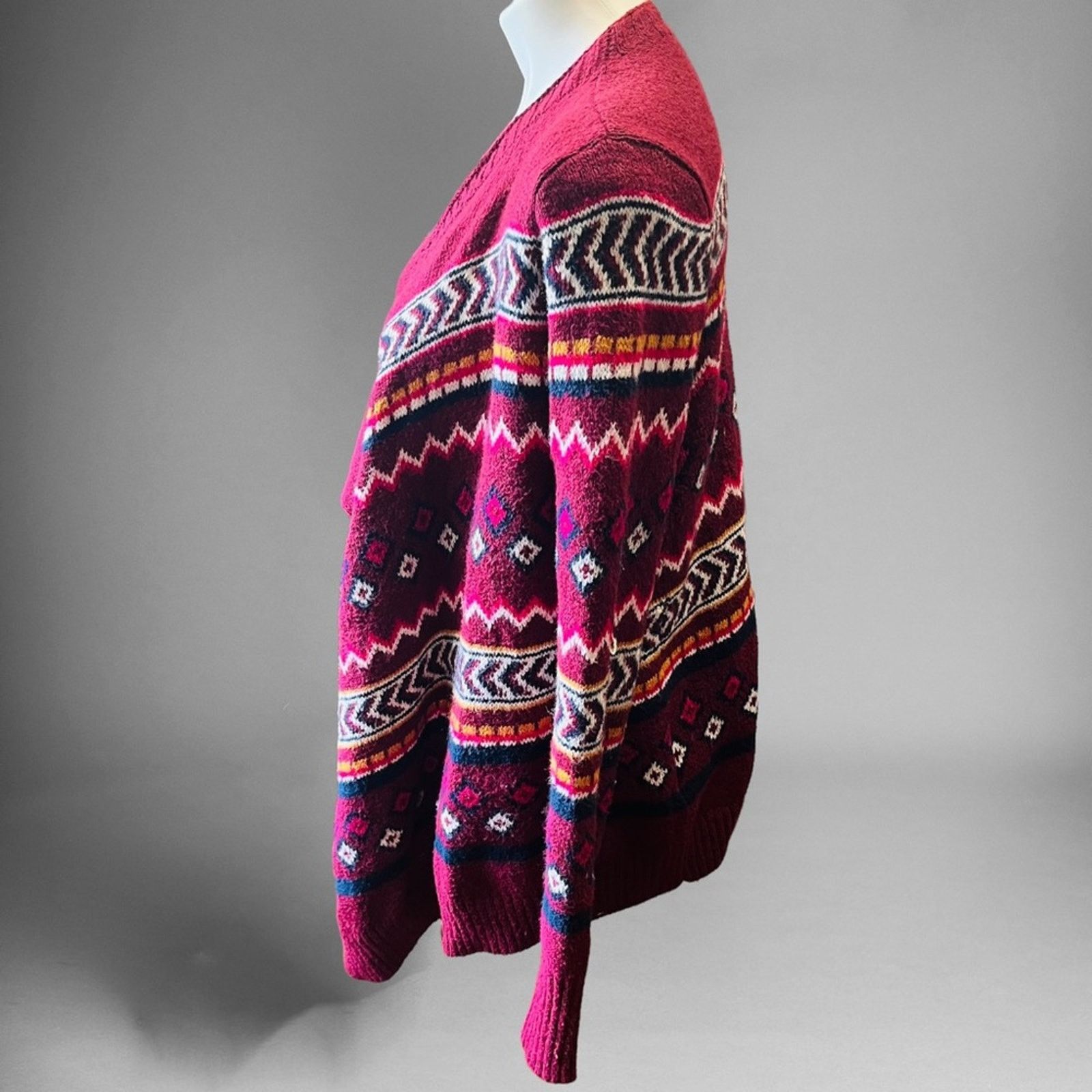 Hollister Hollister Boho Cultural Print Open Front Sweater Cardigan Size M / US 6-8 / IT 42-44 - 4 Thumbnail
