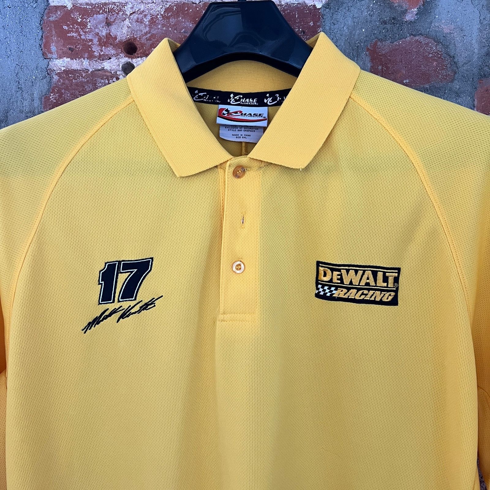 NASCAR NASCAR Chase Kenseth 17 Dewalt Mens Yellow Polo Shirt 2XL Size US XXL / EU 58 / 5 - 1 Thumbnail