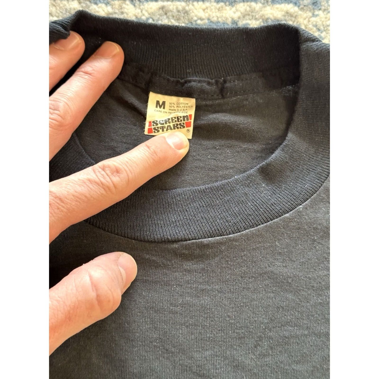 Vintage 80s Irish Northern Aid Shirt M The Troubles Noraid Sinn Fein History Graphic Print VINTAGE Black Cotton Polyester S Sleeve Short Size US M / EU 48-50 / 2 - 4 Thumbnail