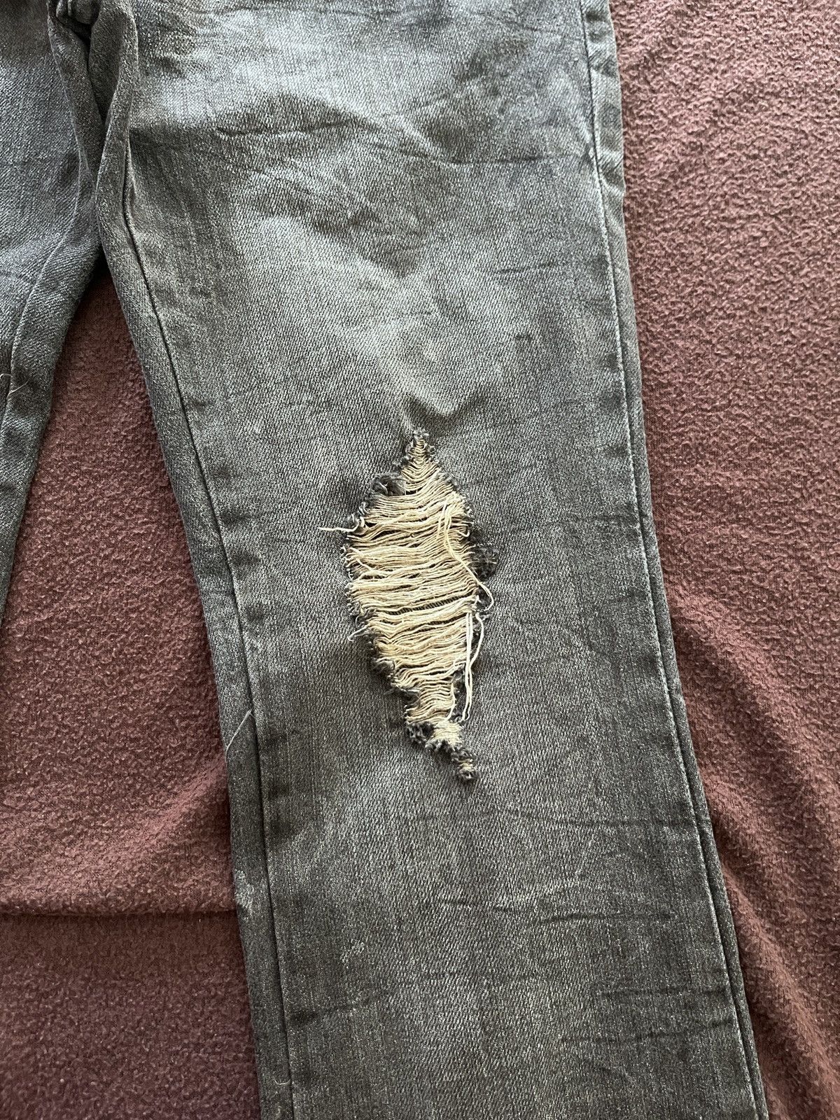 Japanese Brand Solberry Distressed Flare jeans Size US 29 - 5 Thumbnail