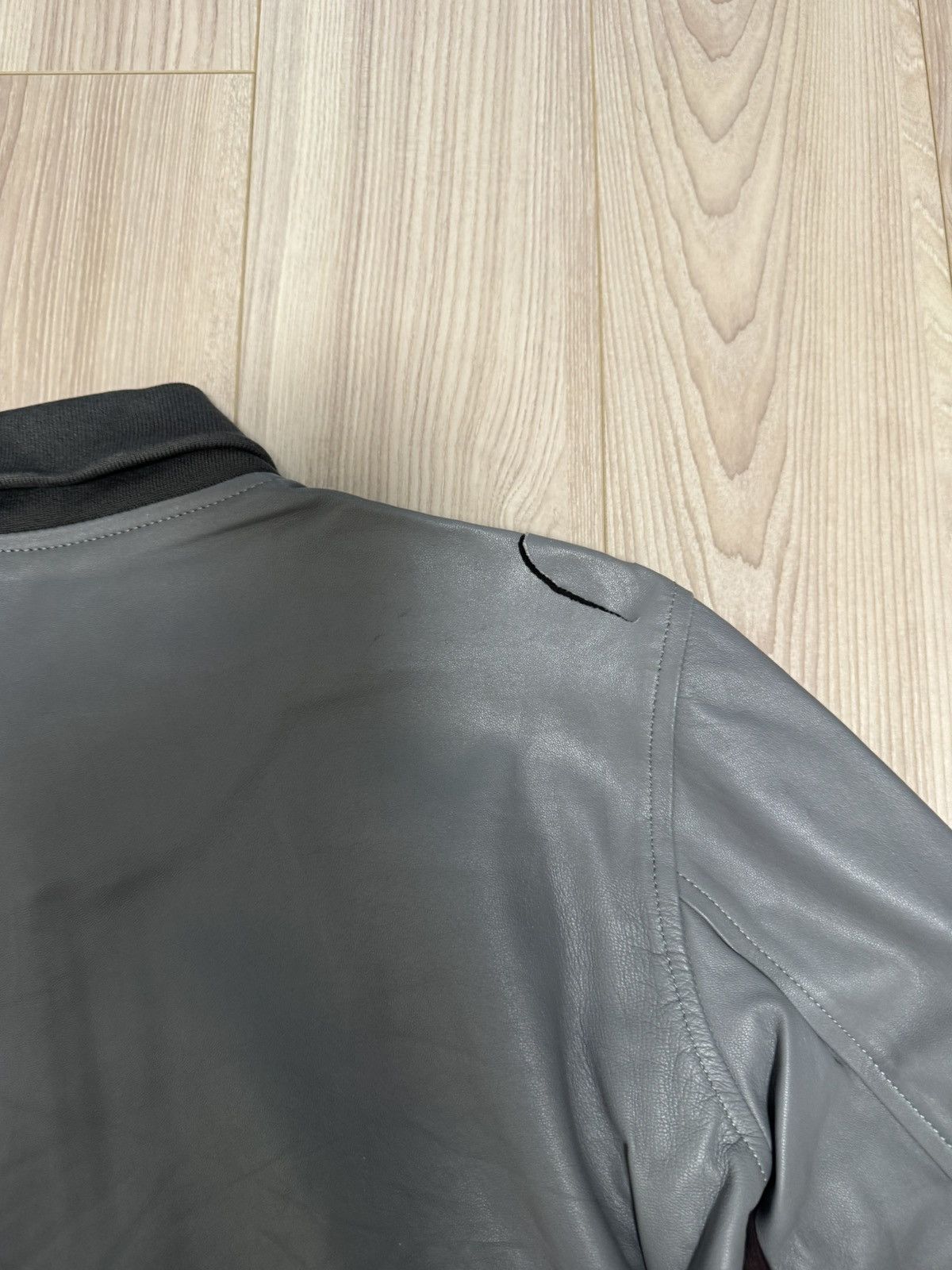 Yohji Yamamoto Yohji Yamamoto Pour Homme SS2001 Lamb Leather Varsity Jkt Size US M / EU 48-50 / 2 - 18 Thumbnail