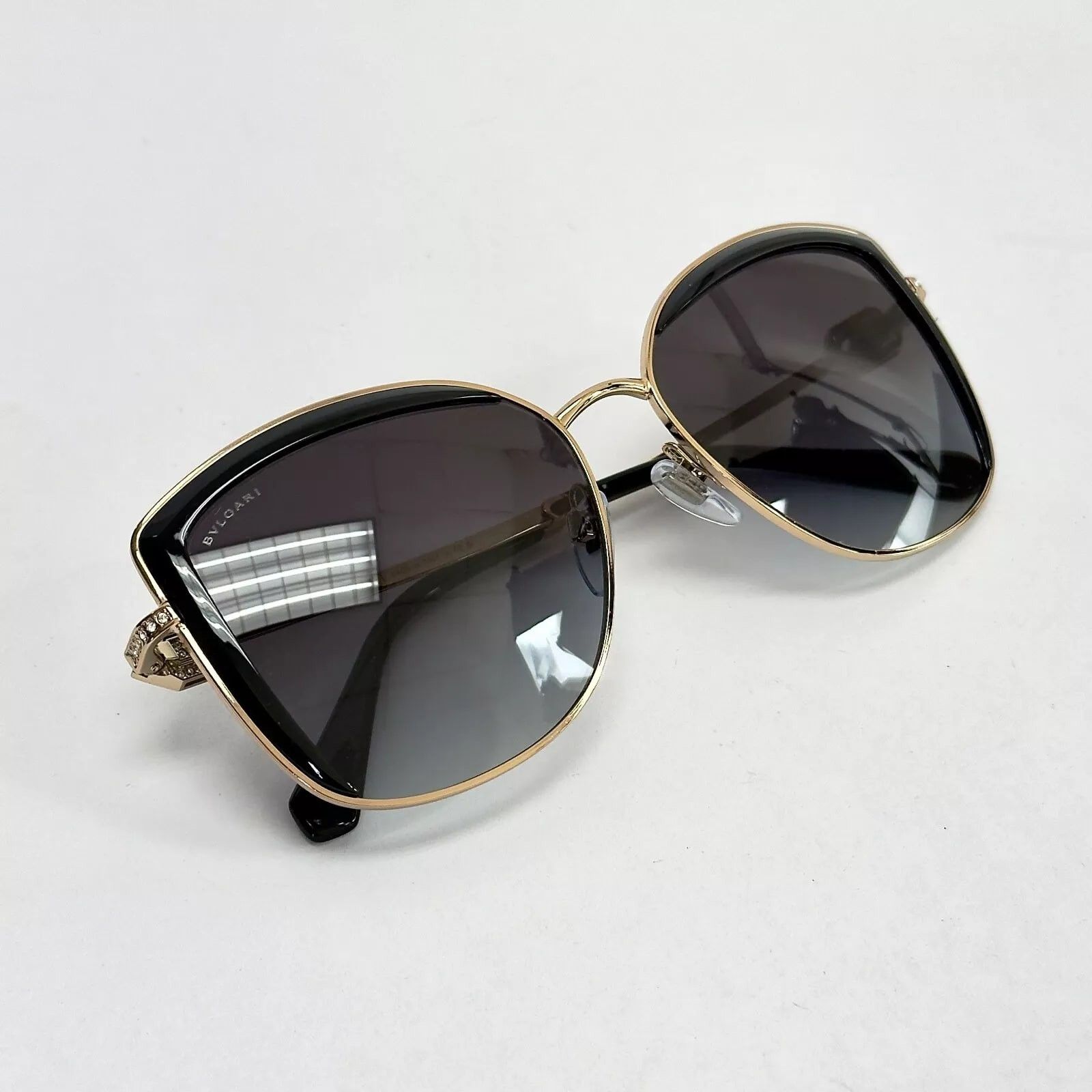 Bvlgari BVLGARI Black Gold Logo Butterfly Sunglasses BV6128B 6128 Size ONE SIZE - 3 Thumbnail