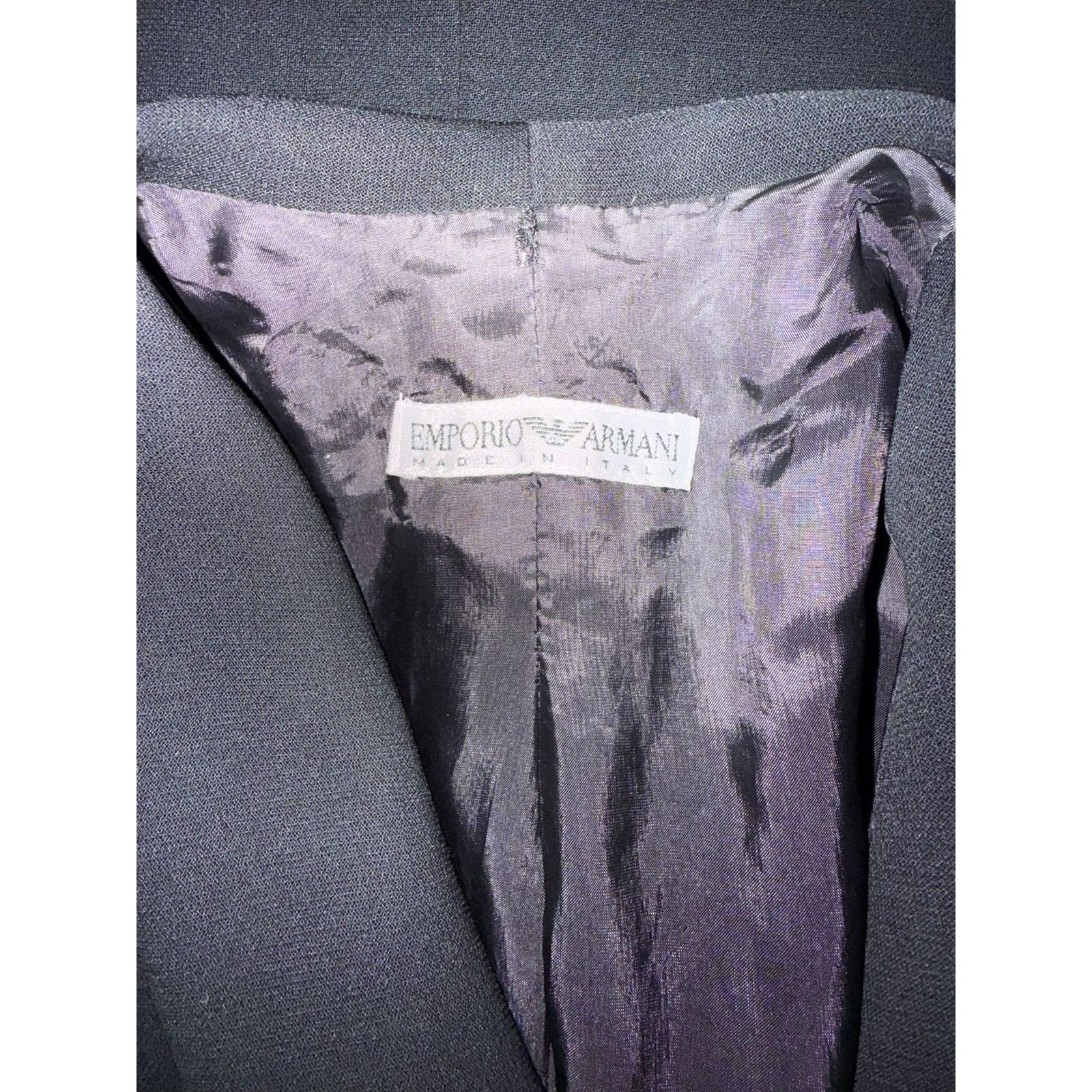 Emporio Armani Vintage Black Emporio Armani 1973 Womens Jacket Dress Coat Size L / US 10 / IT 46 - 5 Thumbnail