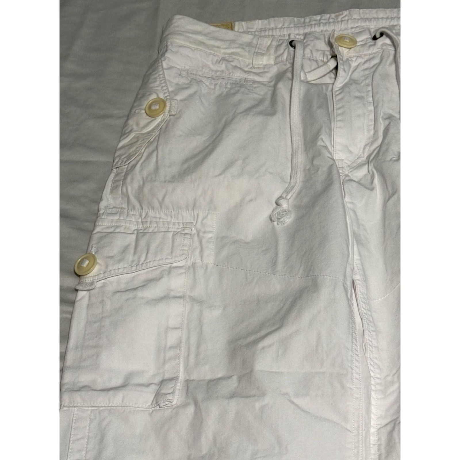 Polo Ralph Lauren VINTAGE Polo Ralph Lauren Pants Mens Large White Cotton Cargo Military 90s Baggy Size US M / EU 48-50 / 2 - 2 Thumbnail