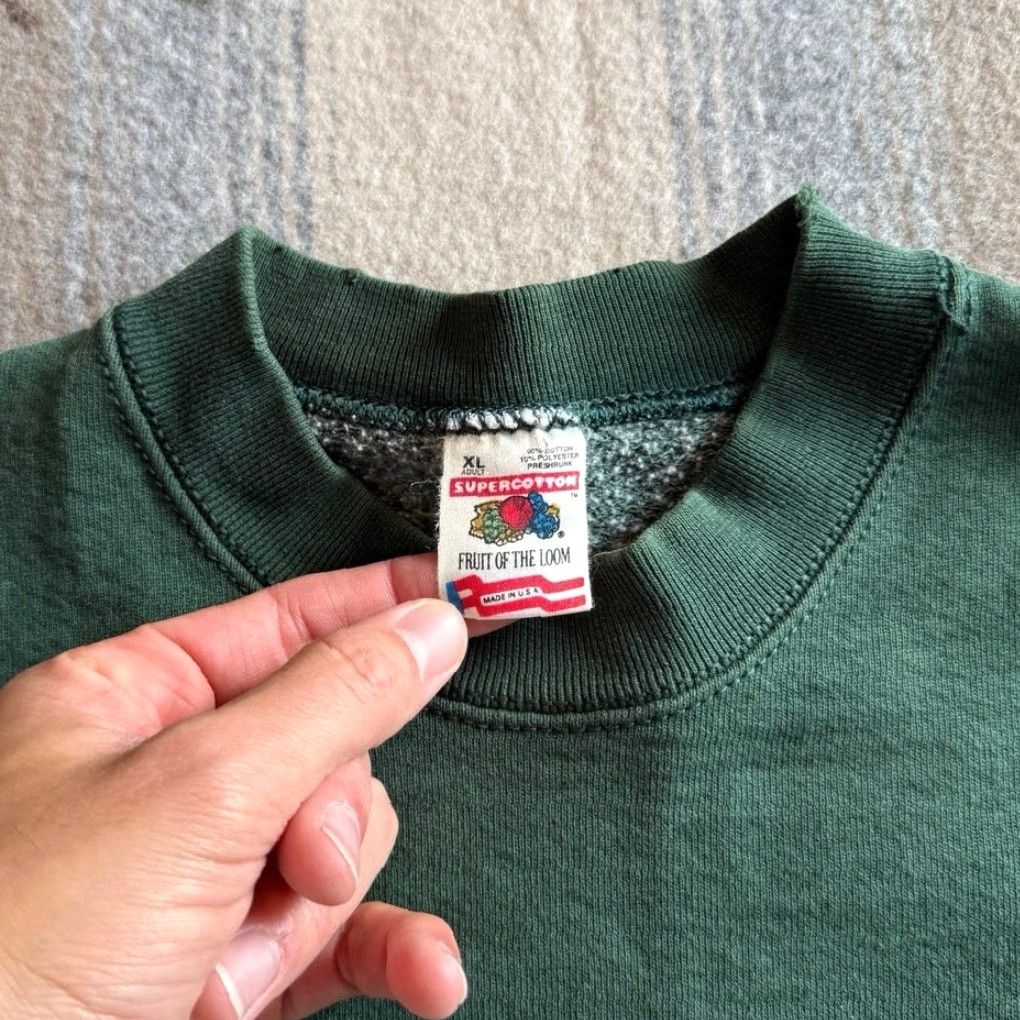 Fruit Of The Loom VINTAGE Washington Football Crewneck Sweatshirt XL Green Mens 90s College University Sports Pullover Sweatshirt Size US XL / EU 56 / 4 - 4 Thumbnail