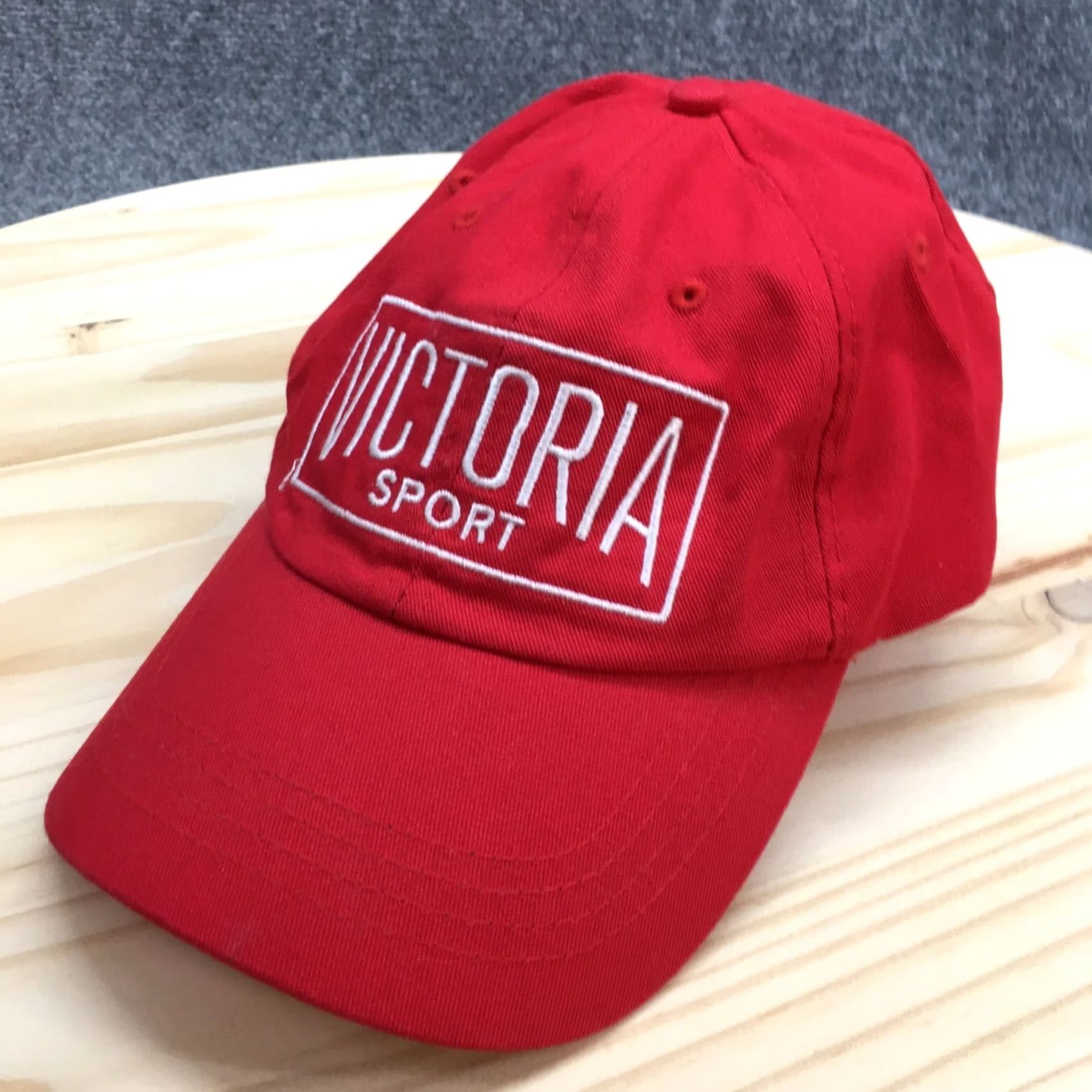 Vintage Victoria Sport Baseball Cap Hat Mens One Size Red Cotton Adjustable Back Basic Size ONE SIZE - 2 Thumbnail