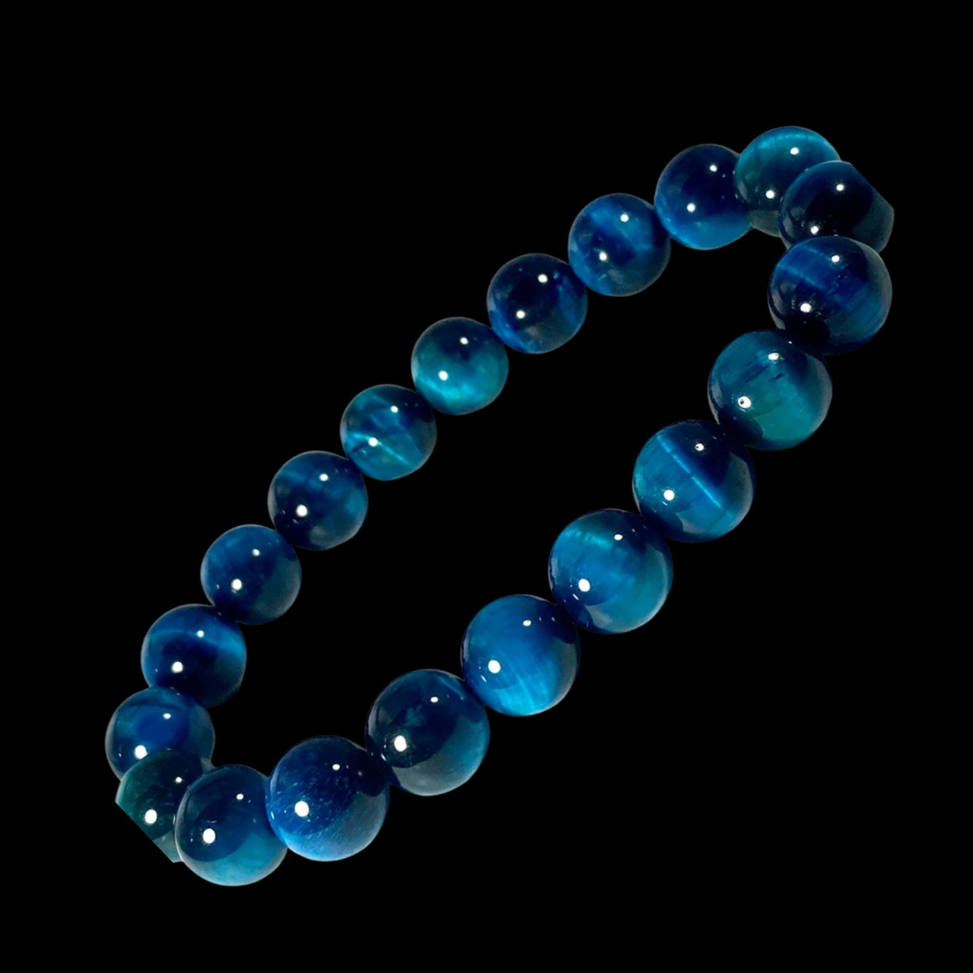 Other Blue Tiger Eye Bracelet | Natural Deep Blue Stone Size ONE SIZE - 4 Thumbnail