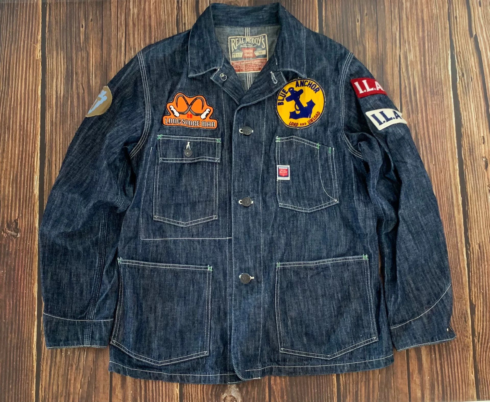 The Real McCoy's vintage naval theme denim jacket Size US M / EU 48-50 / 2 - 1 Thumbnail