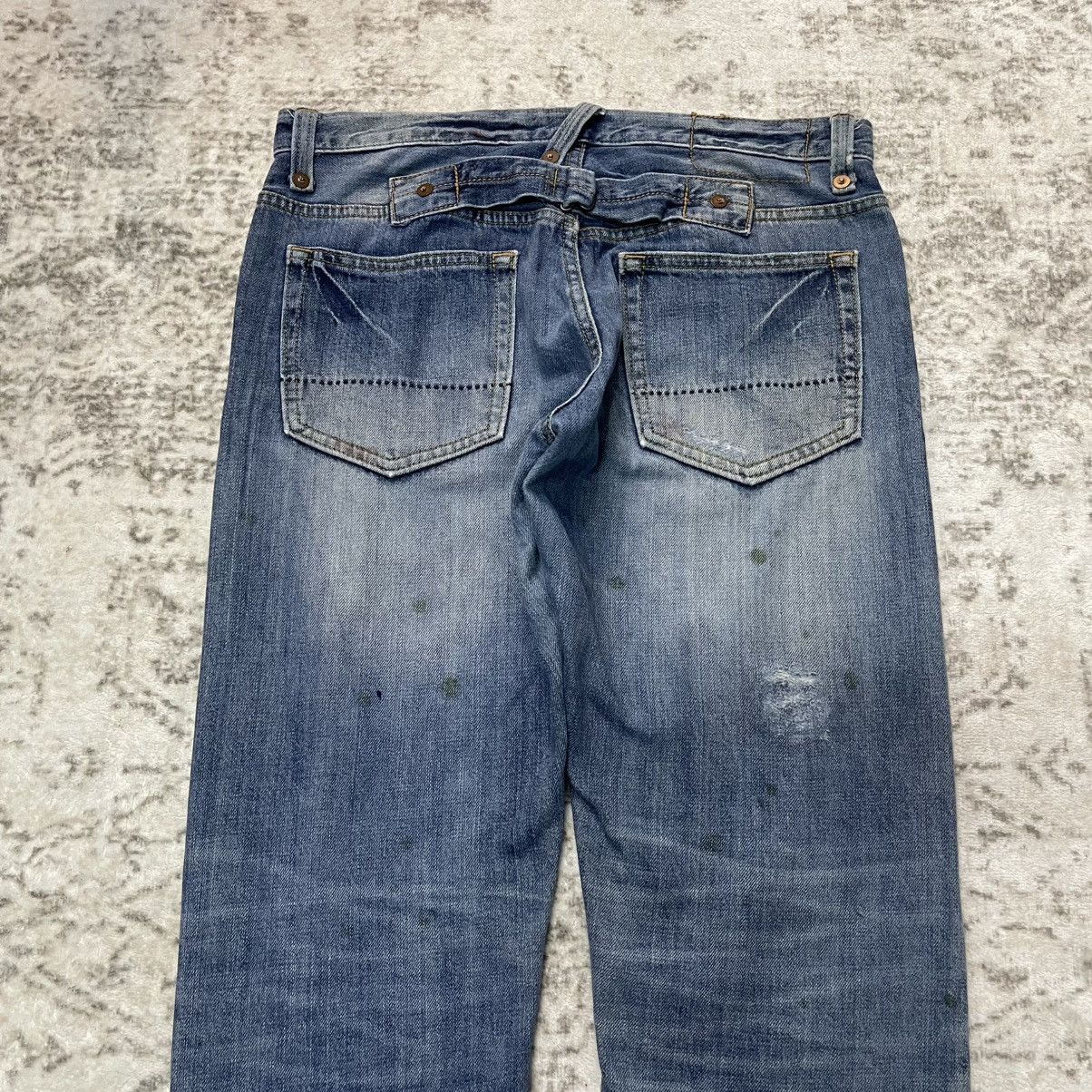 Sugar Cane Cube Sugar Japan Buckle Back Work Wear Denim Jeans Size US 30 / EU 46 - 3 Thumbnail