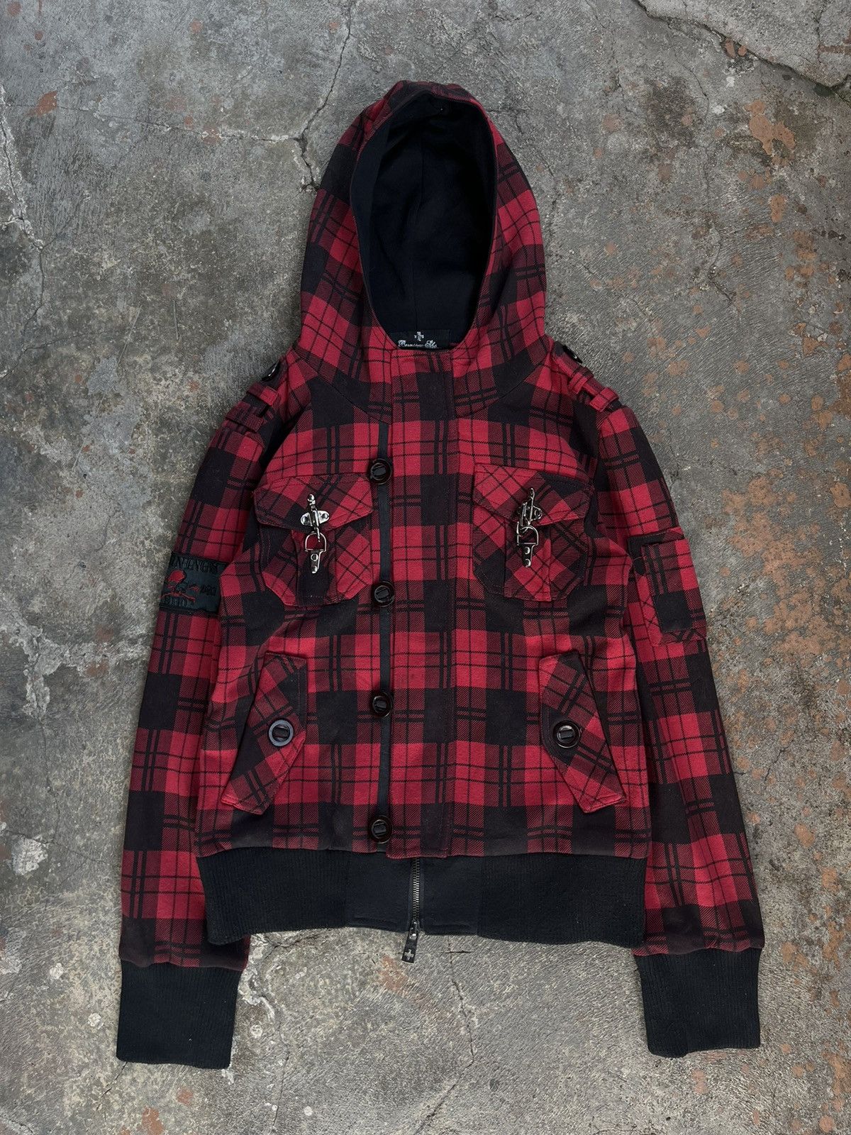 14th Addiction JAPANESE BERNINGS SHO BONDAGE HOODED ZIPP GOTHIC PUNK STYLE Size US L / EU 52-54 / 3 - 10 Thumbnail