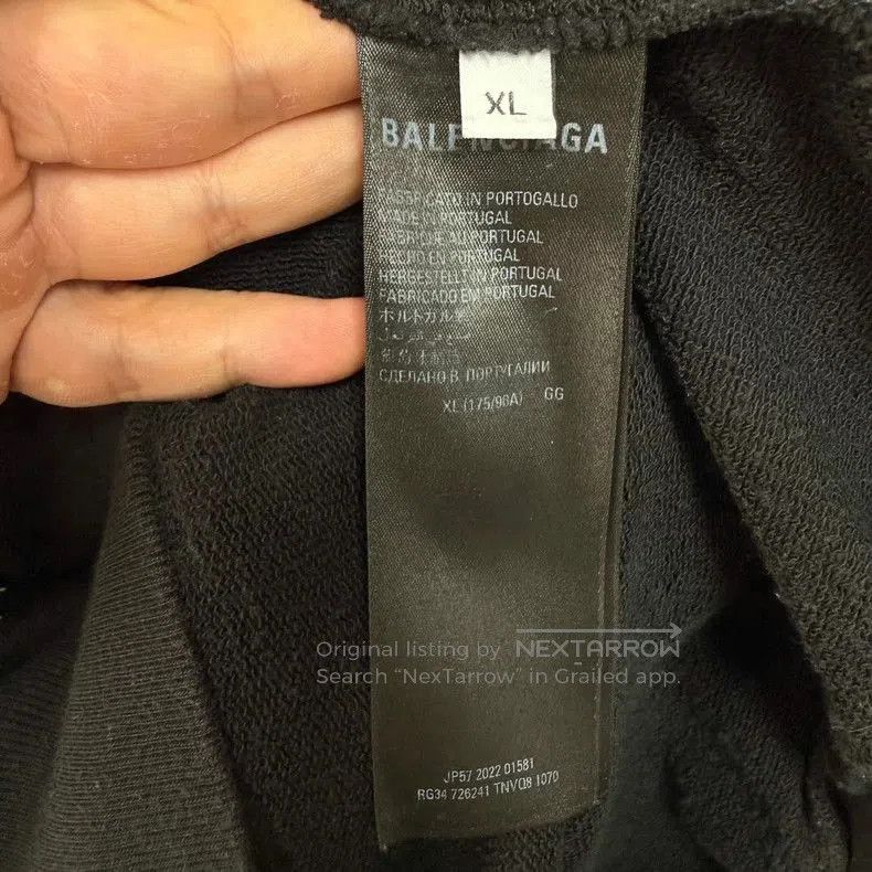 Balenciaga Balenciaga Black Logo Print Hoodie. Size US XL / EU 56 / 4 - 3 Thumbnail