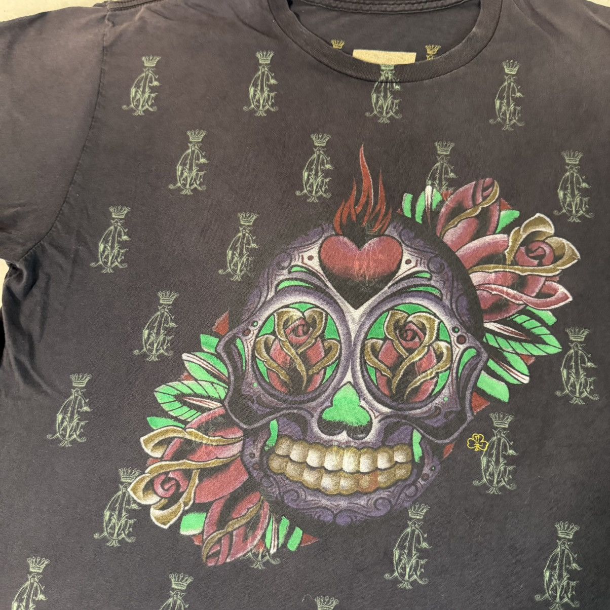 Christian Audigier y2k Christian Audigier Skull T-Shirt Size US L / EU 52-54 / 3 - 4 Thumbnail
