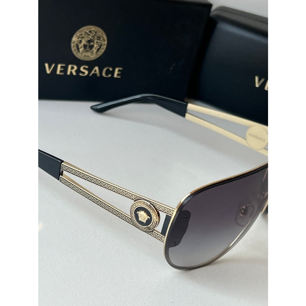 Versace NEW Versace VE2166 Gold Mask Shield Sunglasses Size ONE SIZE - 5 Thumbnail