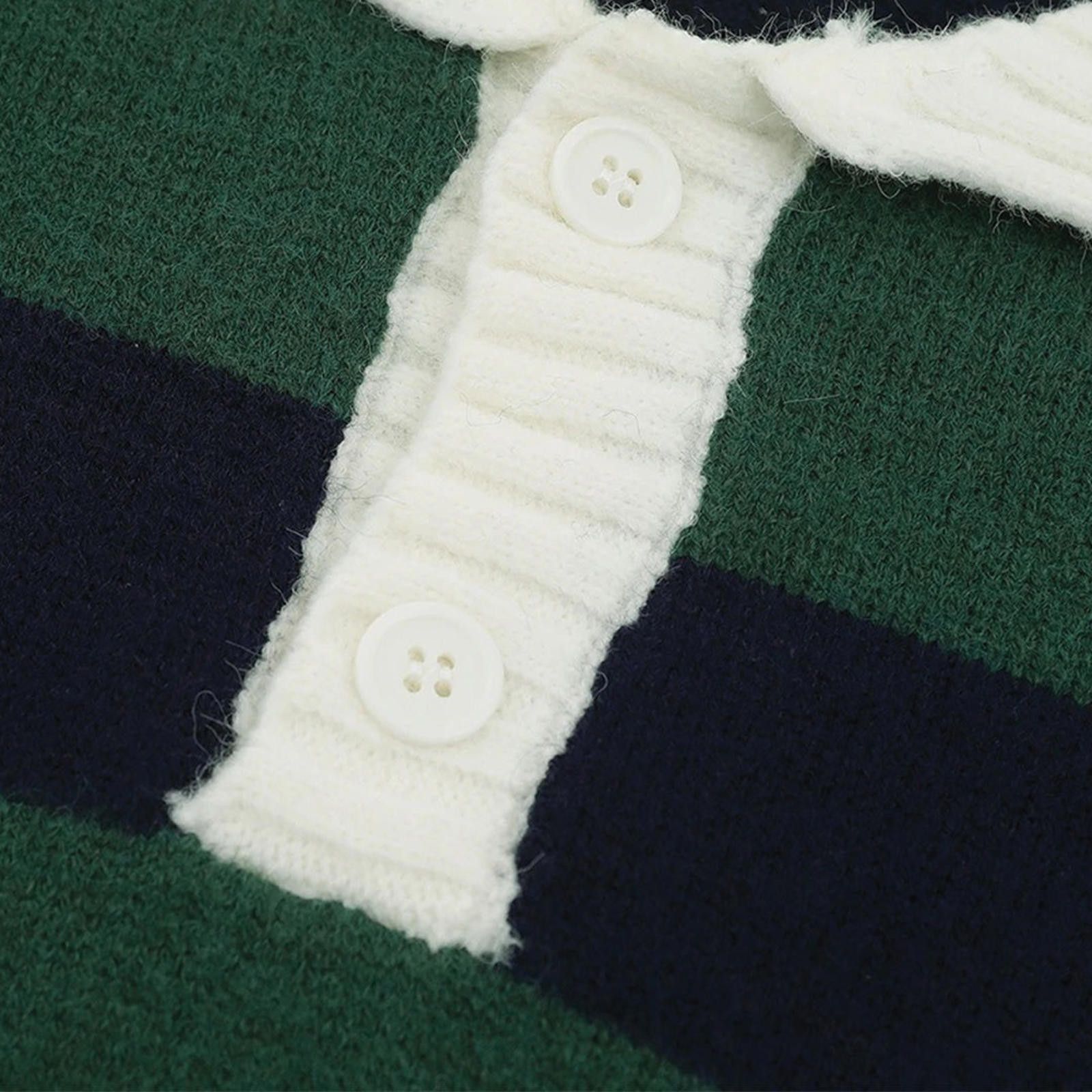 Other Stripe Rugby Polo Knit Long Sleeve | Wool-Blend Size US M / EU 48-50 / 2 - 5 Thumbnail