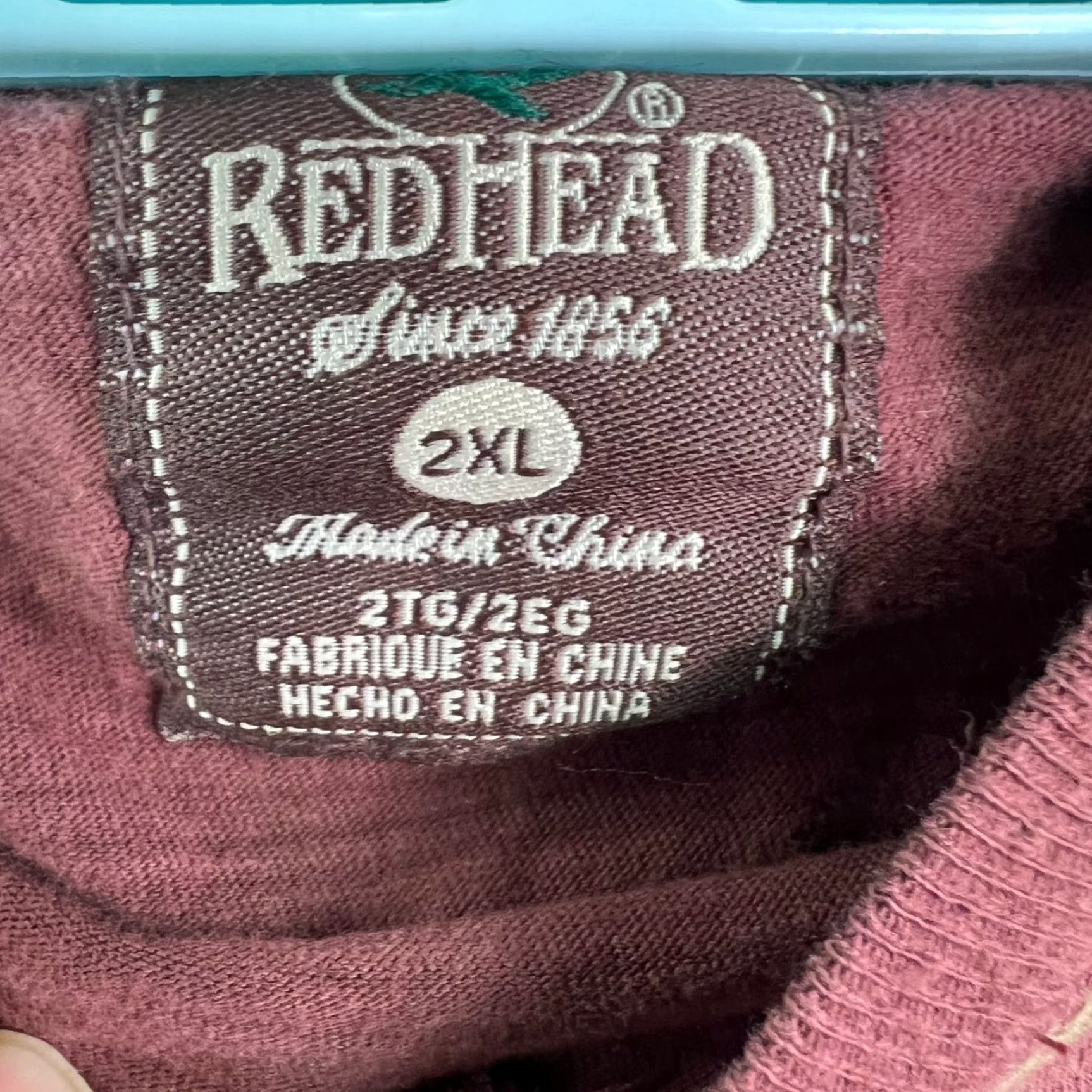 Vintage RedHead Striped Long Sleeve Shirt Mens 2XL Maroon Cotton Outdoor Sports Size US XXL / EU 58 / 5 - 4 Thumbnail