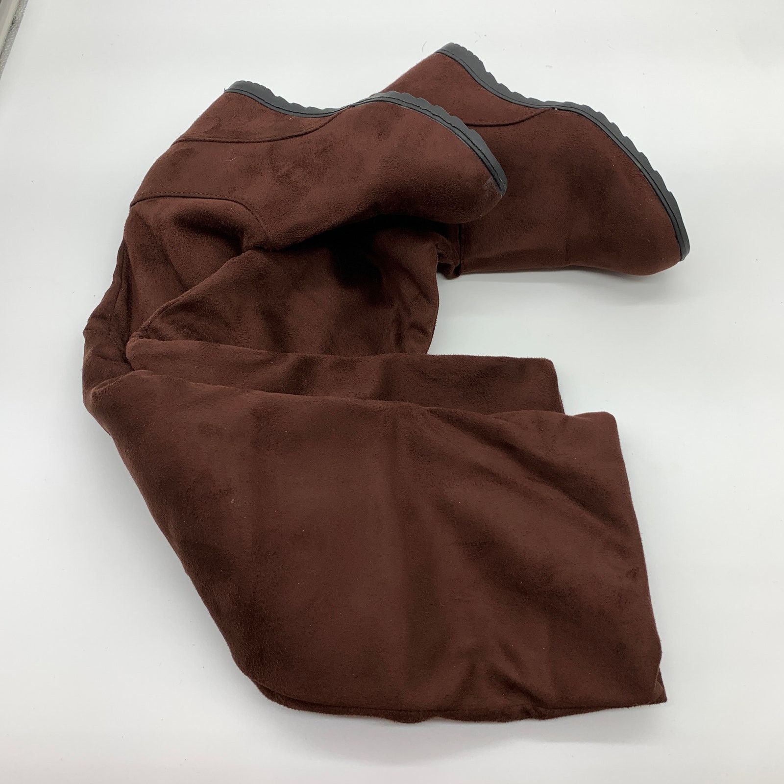 Other Women's Brown Boots Size 6.5 Over The Knee Wedge Boot Size US 6.5 / IT 36.5 - 8 Thumbnail