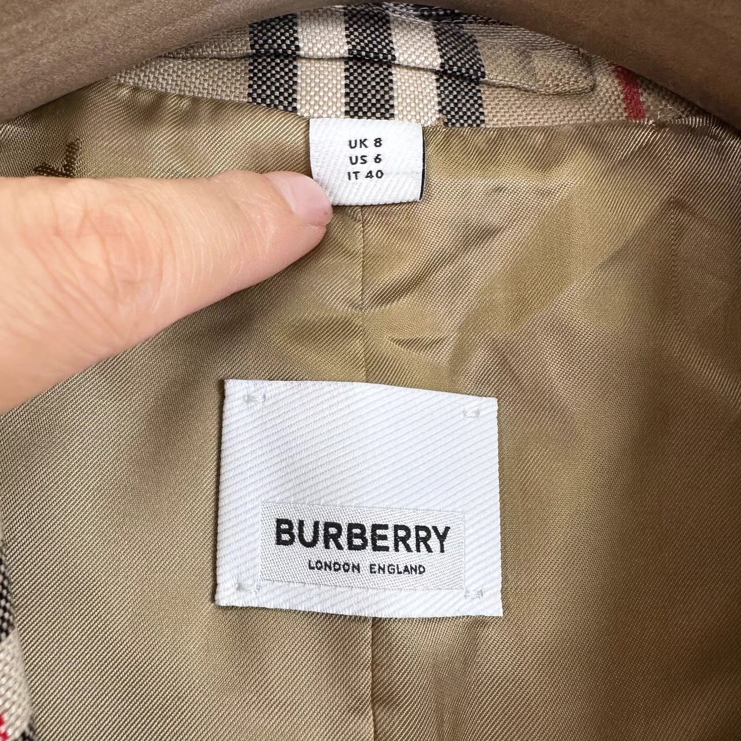 Burberry Burberry Women's Classic Check Single-Breasted Blazer K12 Size XS / US 0-2 / IT 36-38 - 5 Thumbnail