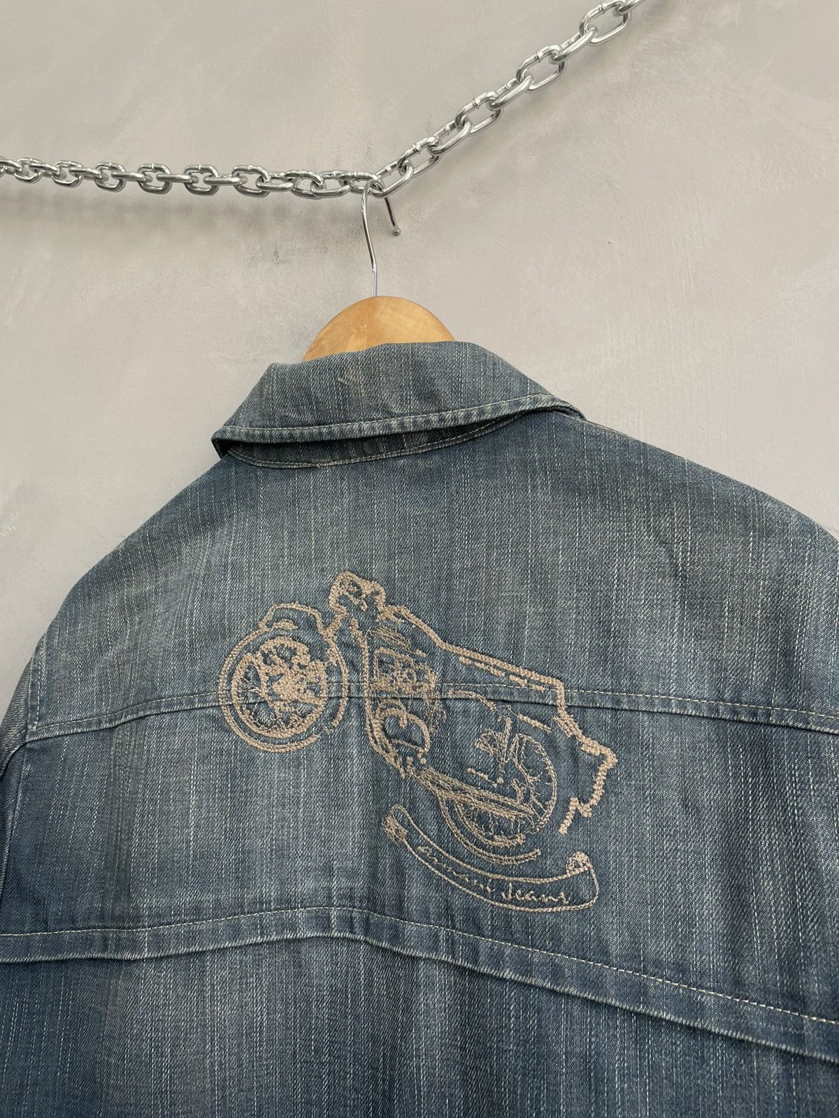 Armani Emporio Armani jeans retro denim distressed jacket y2k 90s Size US S / EU 44-46 / 1 - 12 Thumbnail