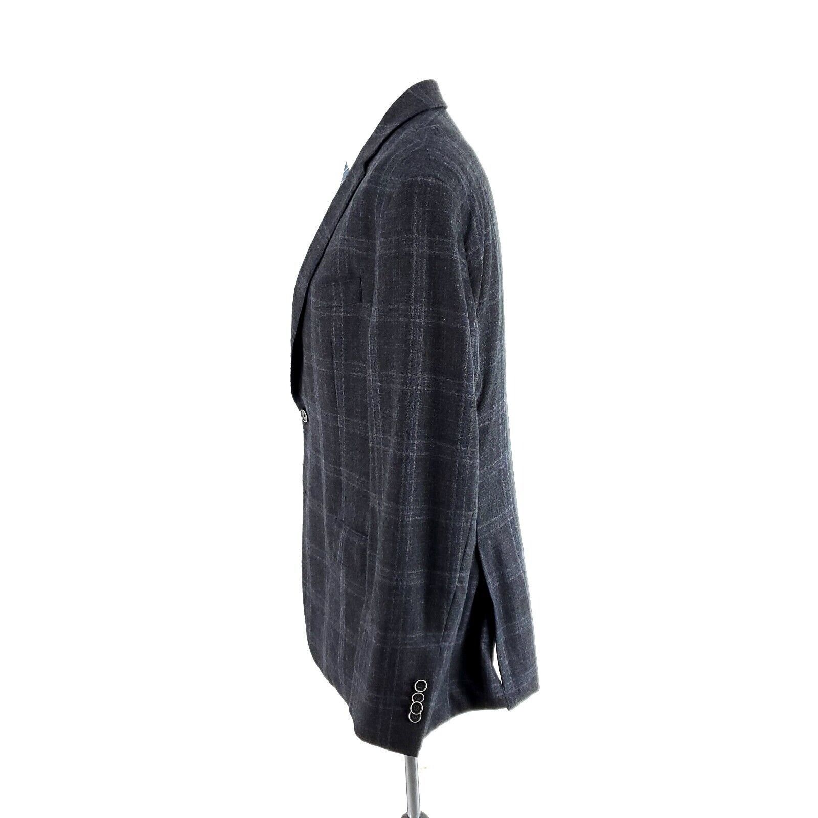 Joseph Abboud Joseph Abboud Zigone Flannel Wool 2 Button Sport Coat 42R Gr Size 42R - 4 Thumbnail