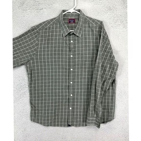 UNTUCKit UNTUCKit Shirt Button Up Mens 2XL Grey Slim Fit Long Sleeve Window Pane Check Size US XXL / EU 58 / 5 - 3 Thumbnail