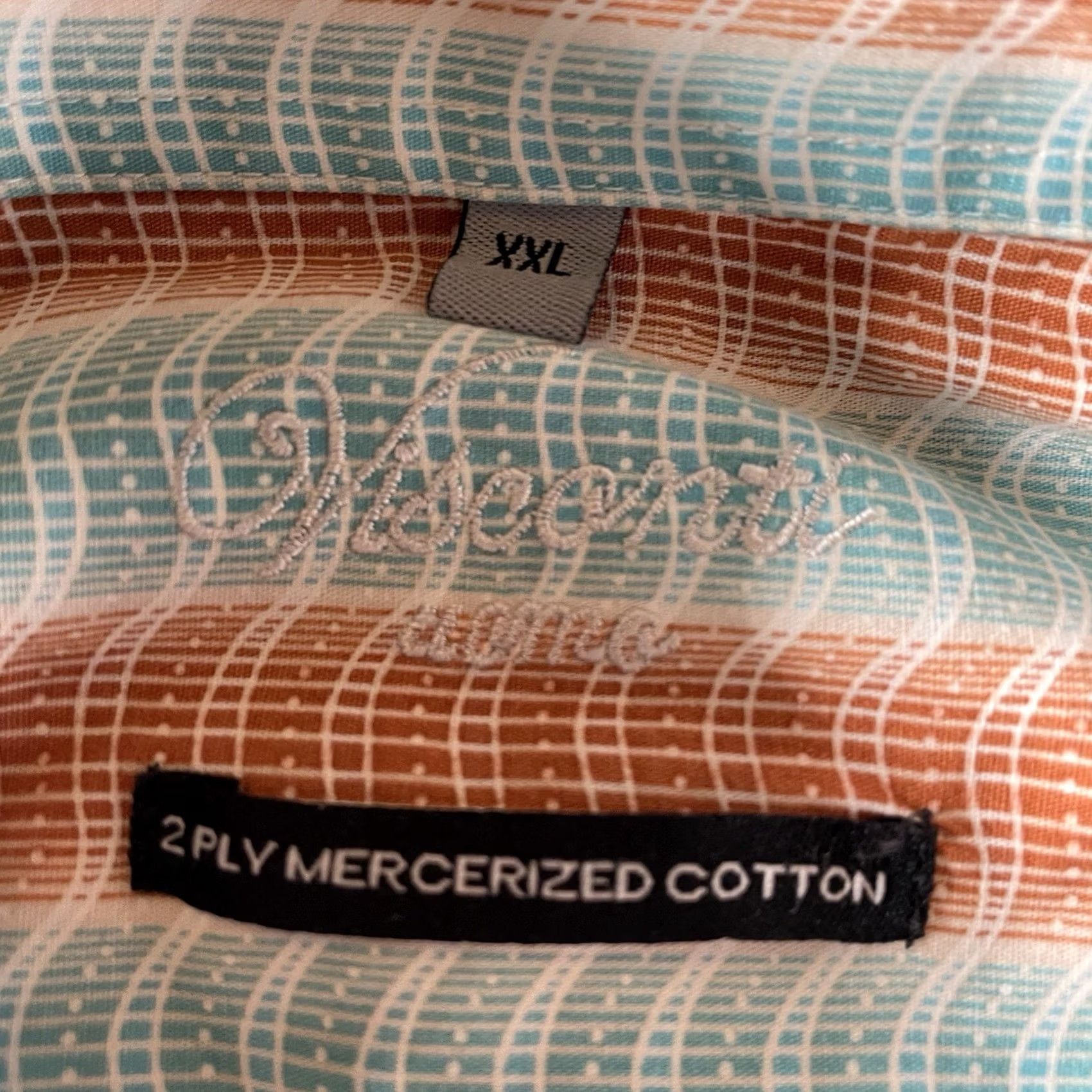 Luchiano Visconti Luchiano Visconti Button-Up Shirt Blue 2XL Long Sleeve Cotton Geometric Woven Regular Men XS? Size US XXL / EU 58 / 5 - 2 Thumbnail