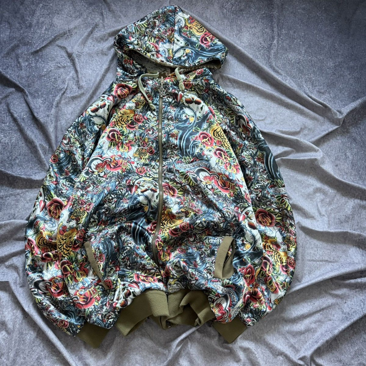 Christian Audigier Y2K Christian Audigier Los Angeles Skull Full Zip Hoodie Size US XXL / EU 58 / 5 - 14 Thumbnail