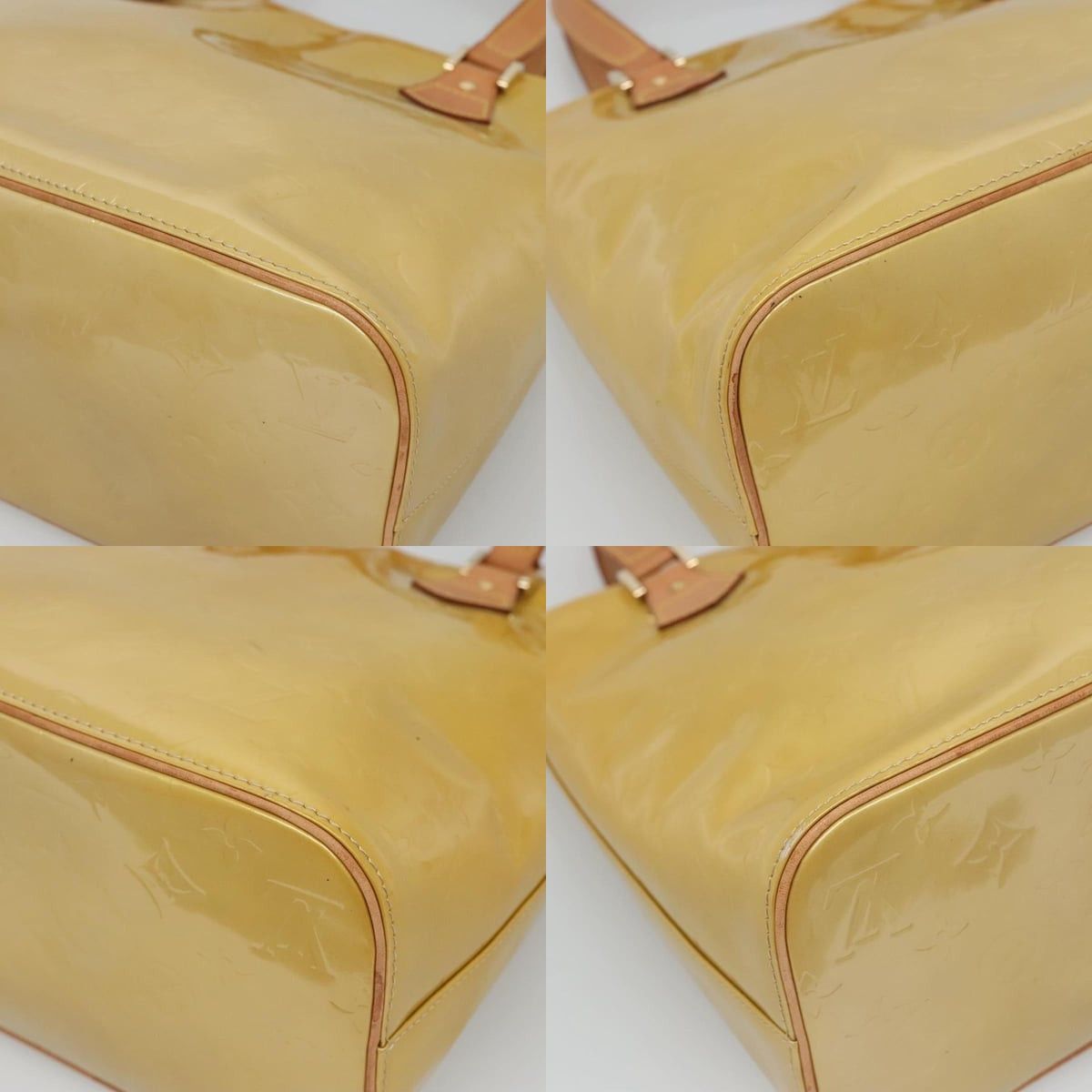 Louis Vuitton LOUIS VUITTON Monogram Vernis Houston Hand Bag Beige M91004 Size ONE SIZE - 10 Thumbnail